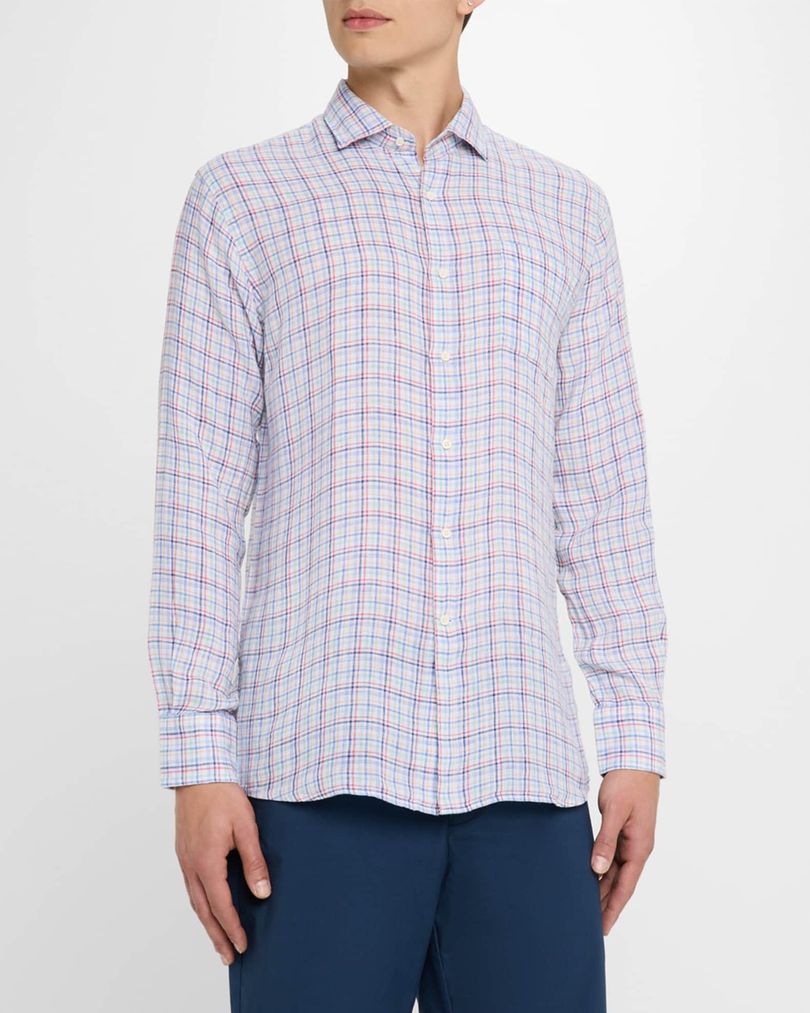 Men's Clambake Linen Check Sport Shirt Product Image