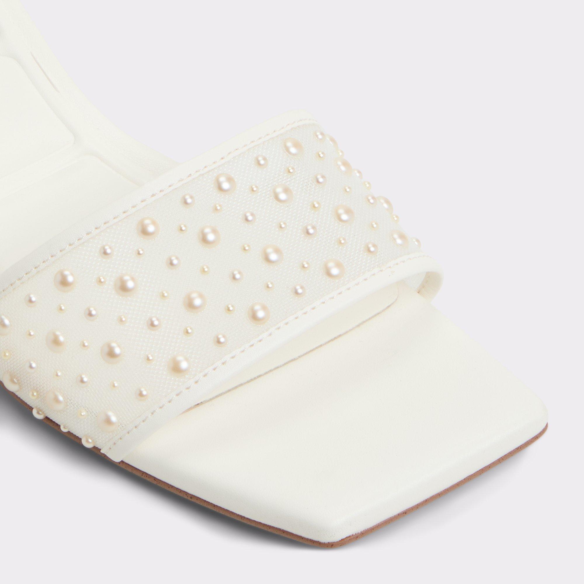 Pearlia White Women's Heeled mules | ALDO US Product Image