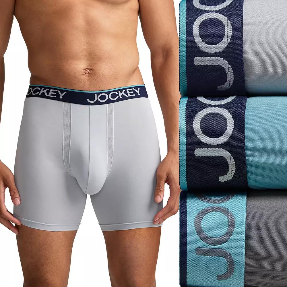 Men's Jockey 3-Pack Chafe Proof Pouch Microfiber 6" Boxer Brief,  Product Image