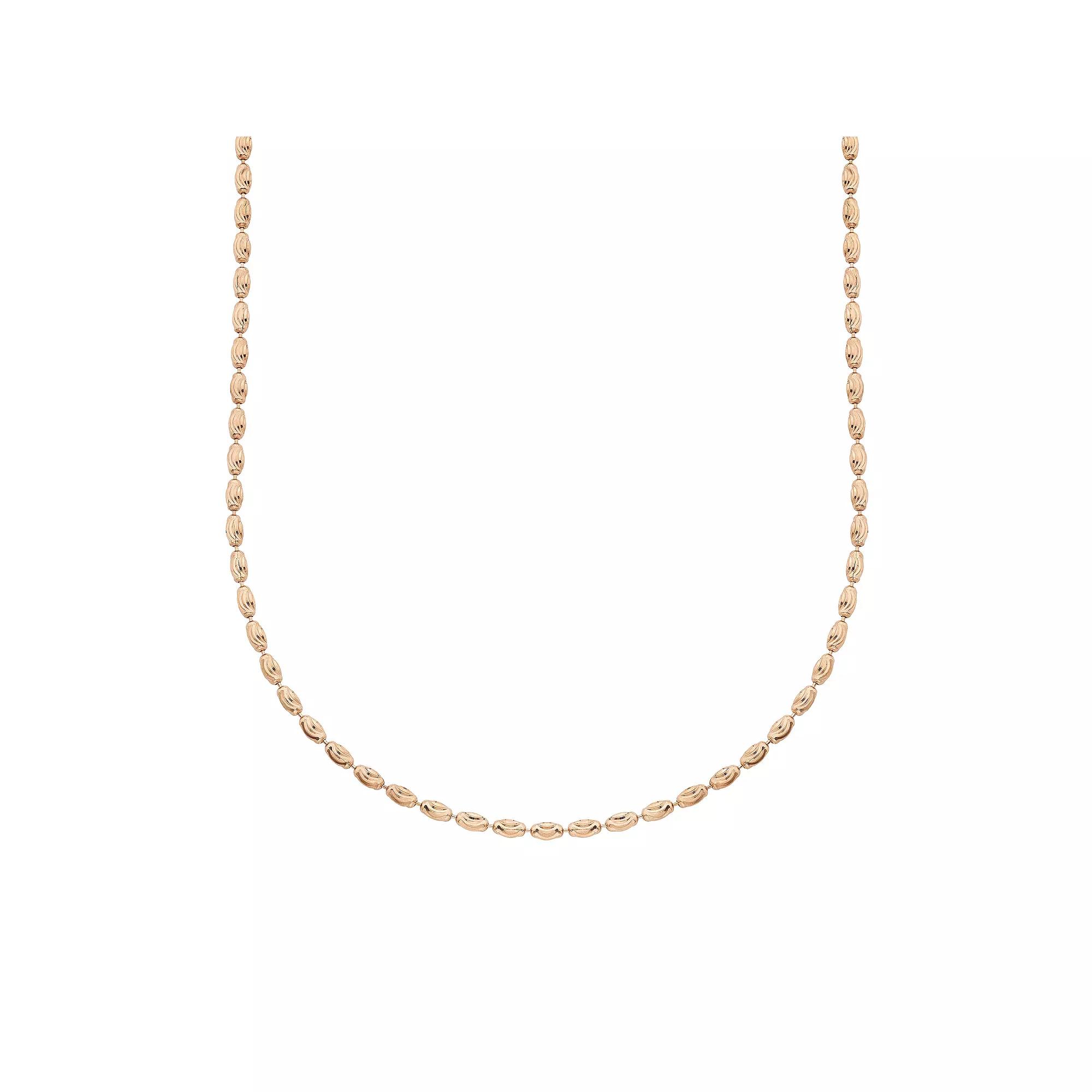 18k Rose Gold Over Silver Oval Chain Necklace, Women's,  Product Image