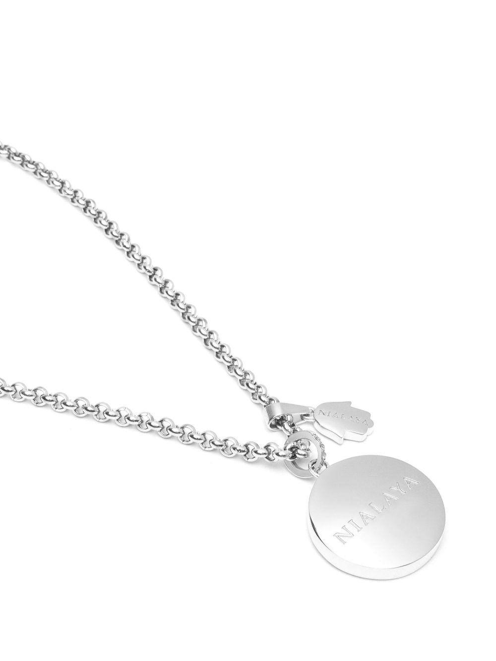 Evil Eye Hamsa Hand pendant necklace Product Image