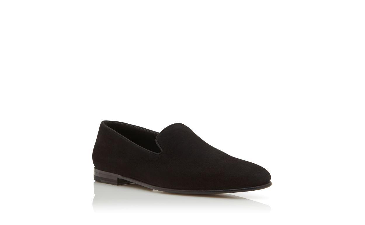 MARIO Black Suede Loafers Product Image