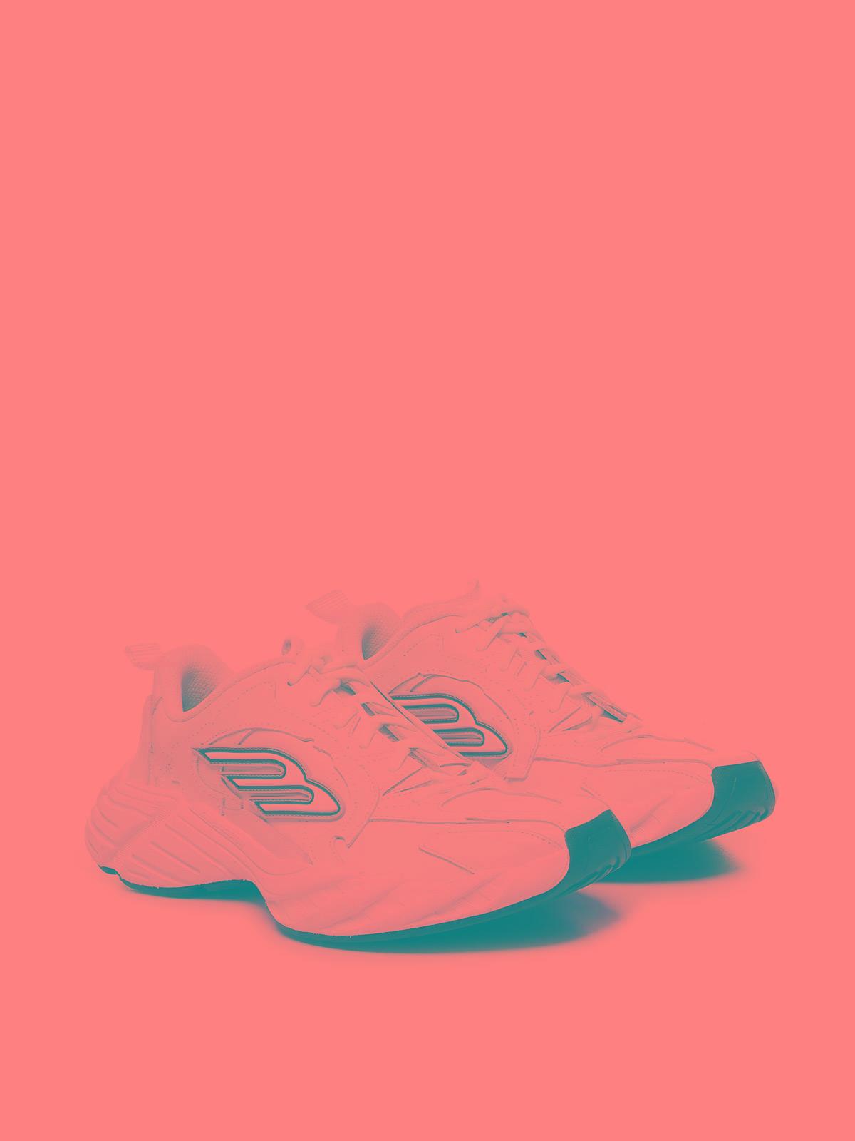 BALENCIAGA Men White Cowskin And Polyester Monday Shoe Sneakers Product Image