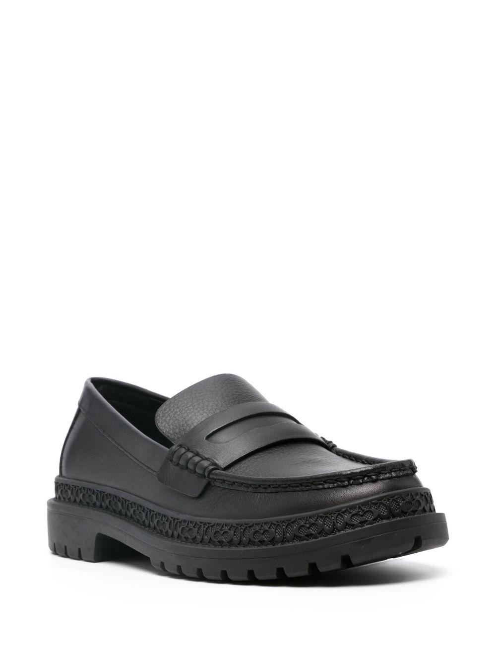 penny-slot leather loafers Product Image