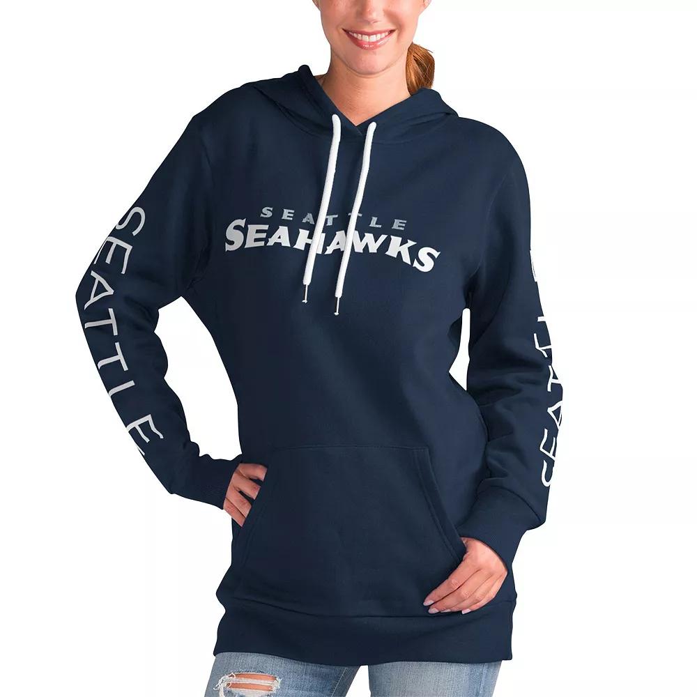 Women's G-III 4Her by Carl Banks College Navy Seattle Seahawks Extra Inning Pullover Hoodie, Size: 2XL, Blue Product Image