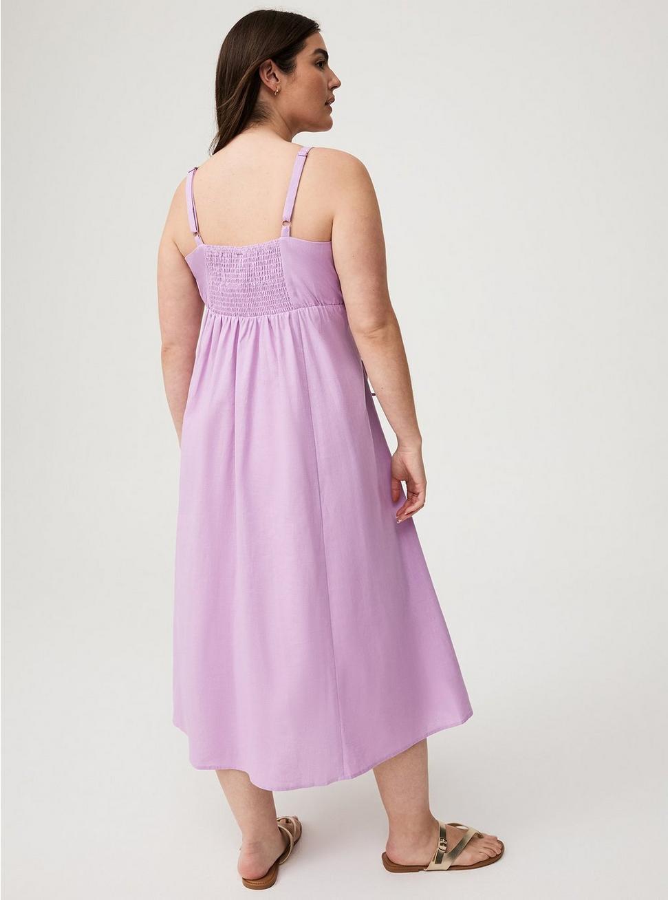 Lace-Up Tea Length Dress Product Image