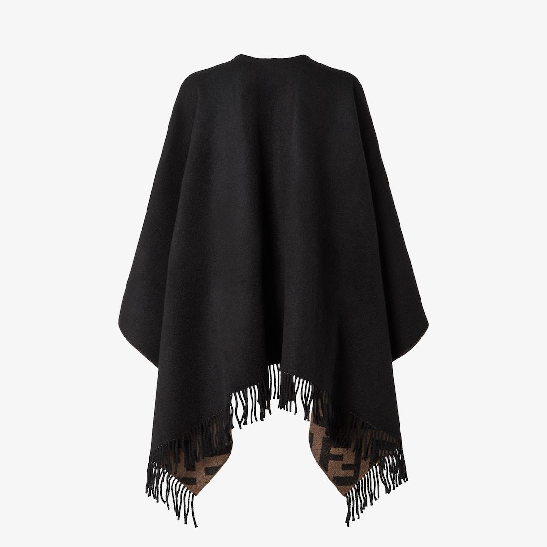 FF PonchoMulticolor wool and cashmere poncho Product Image