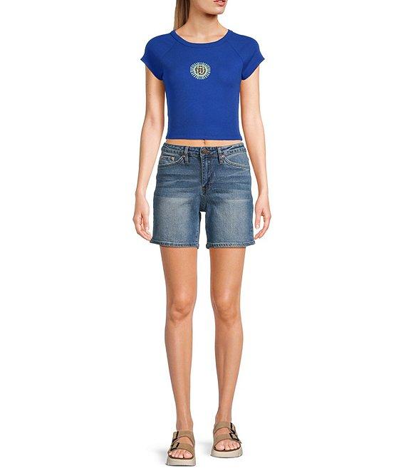 Roxy Slow Dive Raglan Sleeve Cropped T-Shirt Product Image