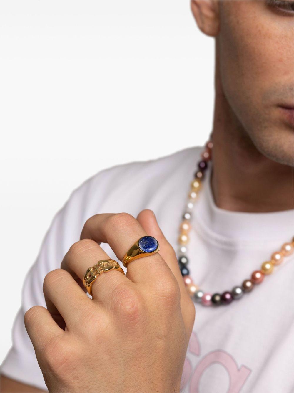 lapis lazuli engraved signet ring Product Image