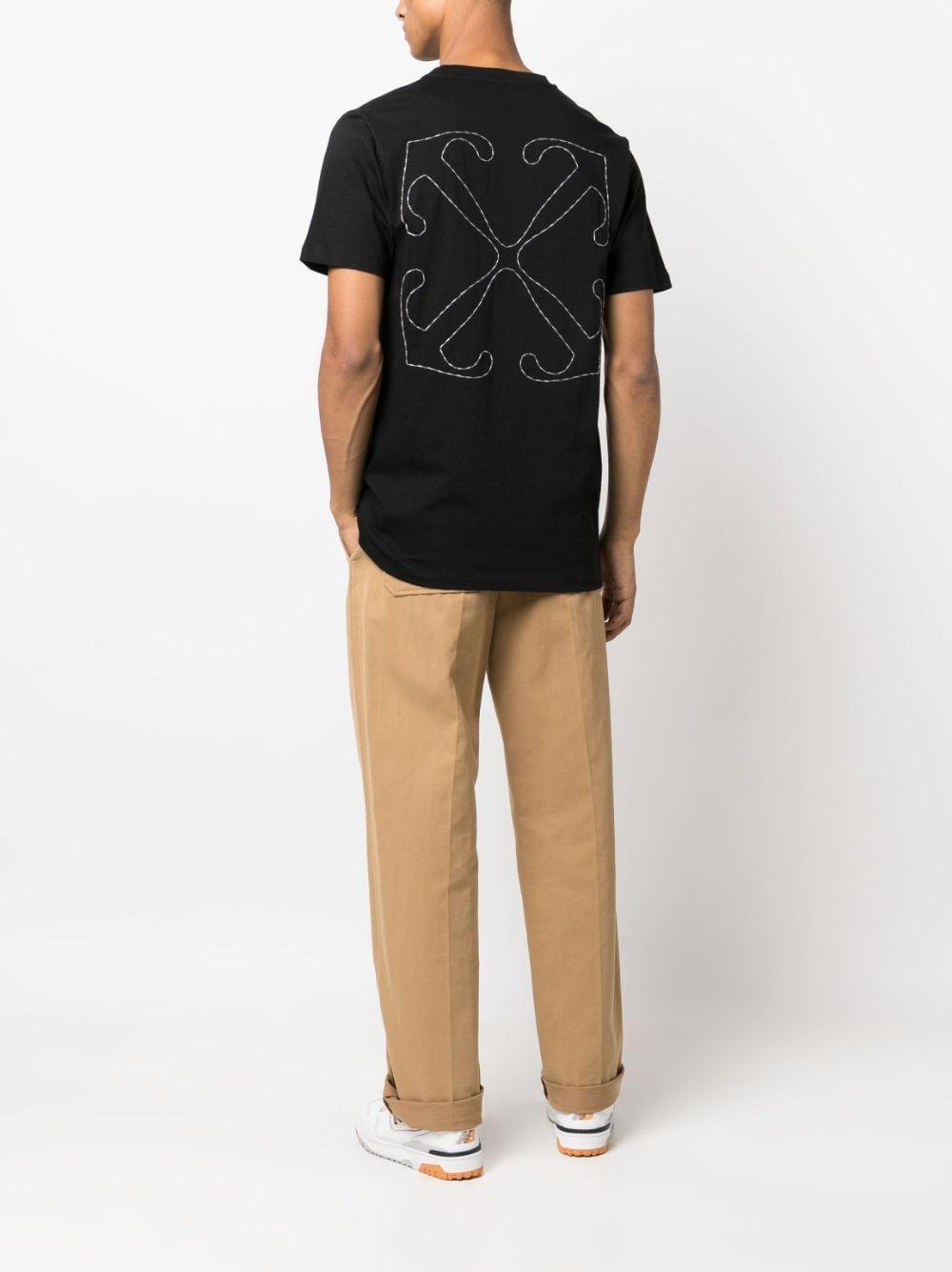 Arrows-embroidered cotton T-shirt Product Image