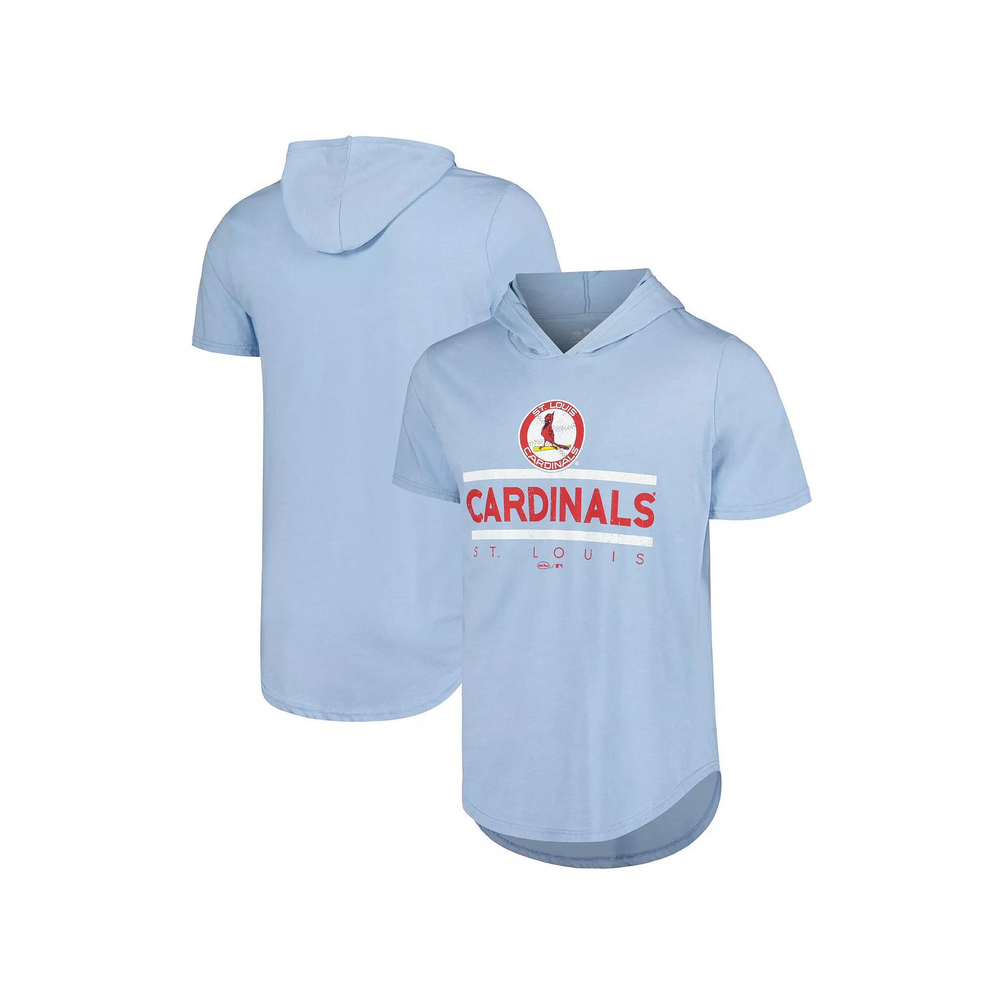 Men's Majestic Threads Light Blue St. Louis Cardinals Tri-Blend Hoodie T-Shirt, Size: 2XL Product Image