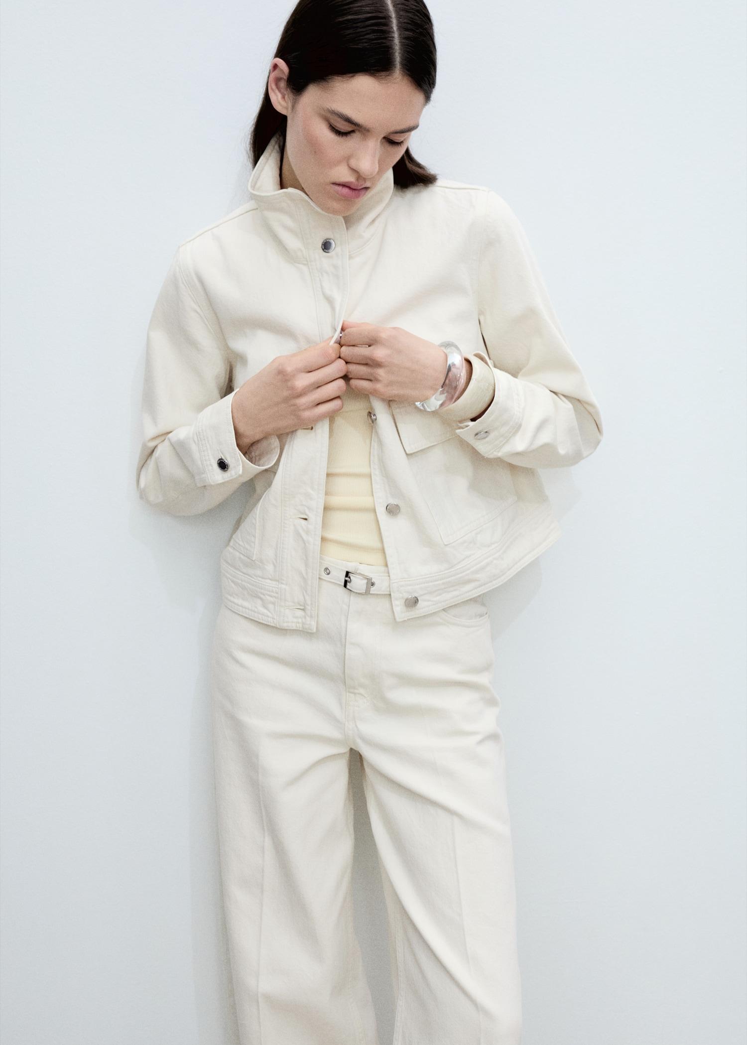 Wideleg jeans with belt - Women | MANGO USA Product Image