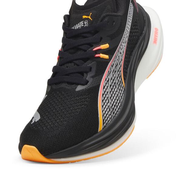 PUMA Deviate NITROâ¢ 3 WIDE Women's Running Shoes in Black/Sunset Glow/Sun Stream Product Image