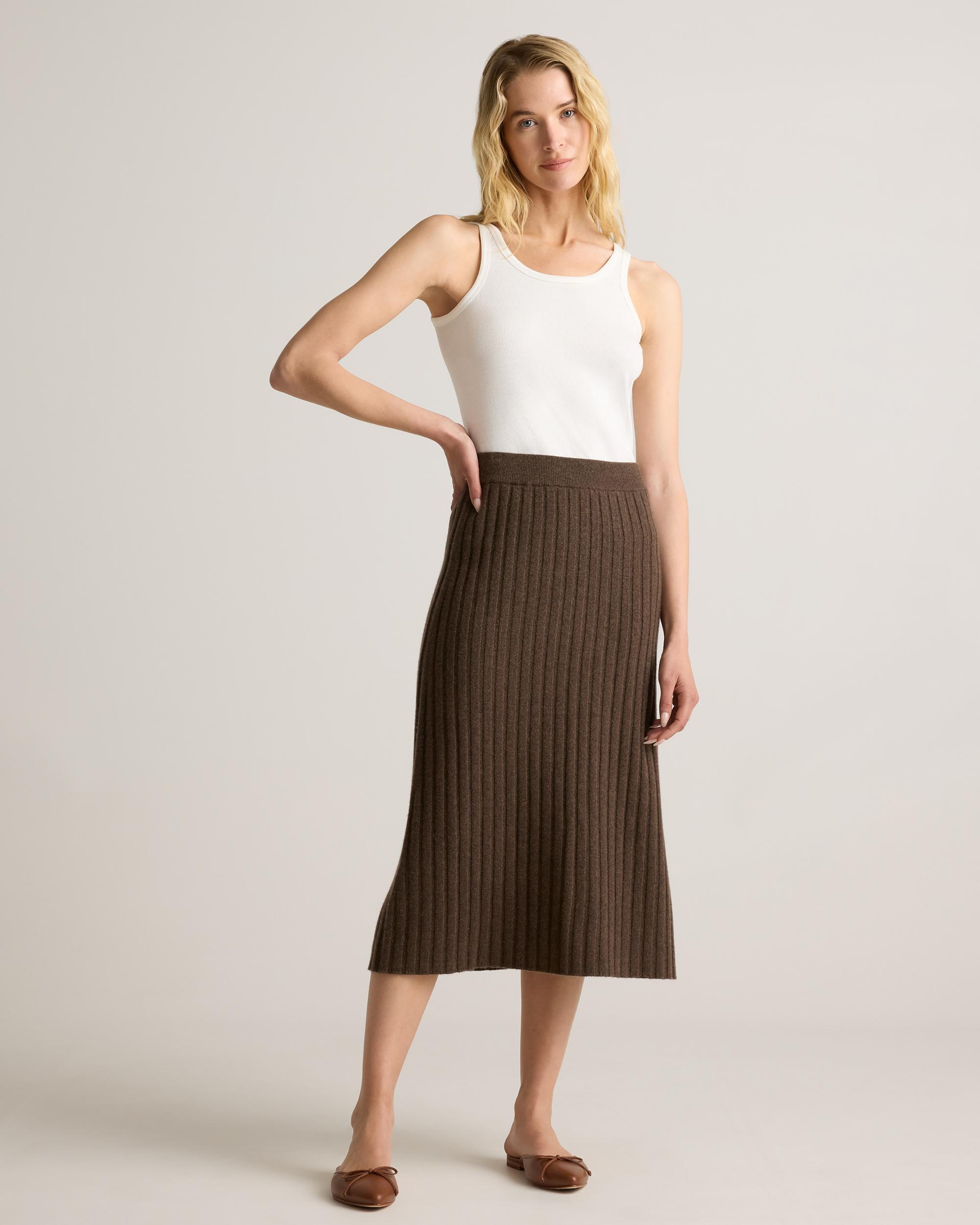 Quince | Women's Mongolian Cashmere Midi Skirt Product Image