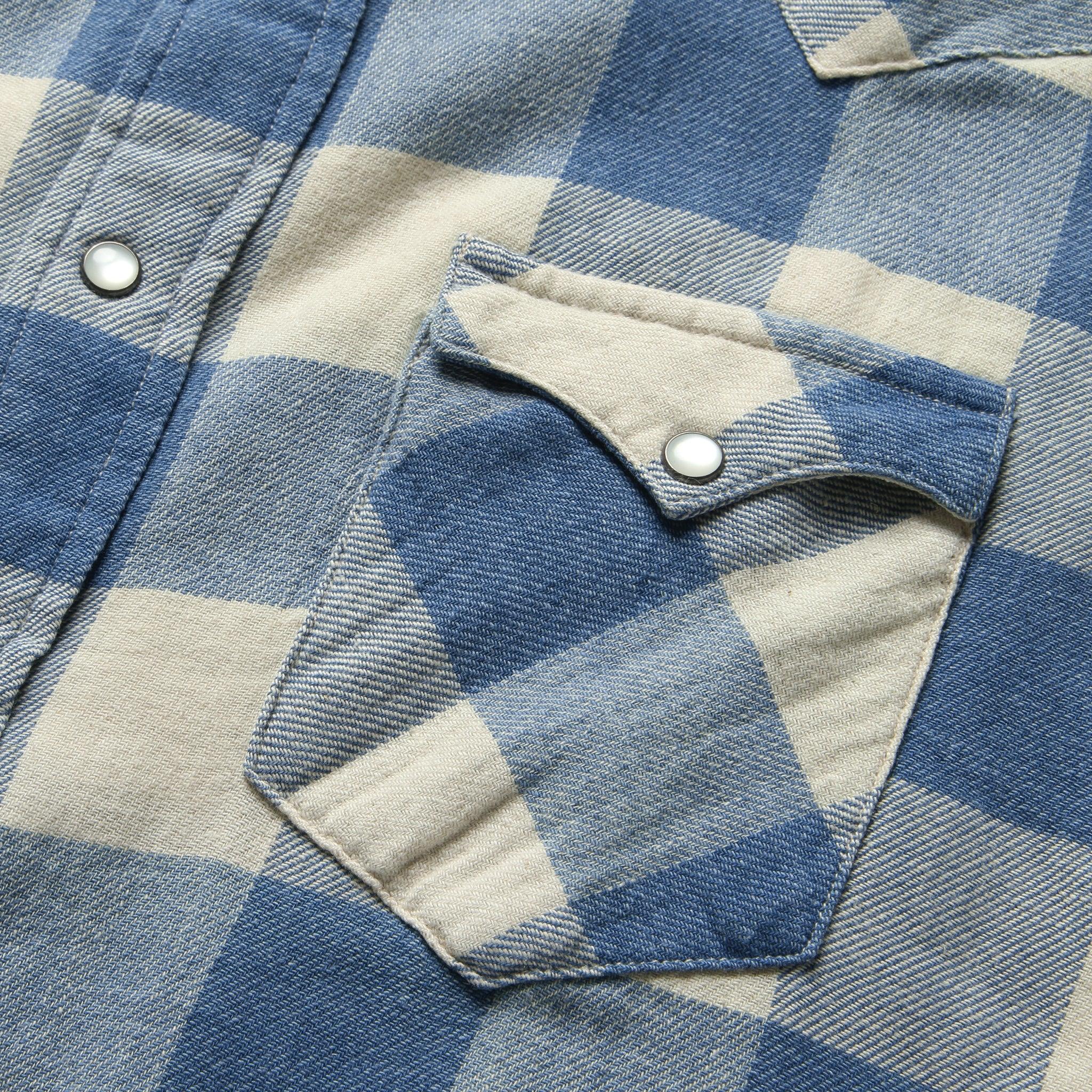 Slim Fit Buffalo Western Shirt - Indigo/Cream Product Image