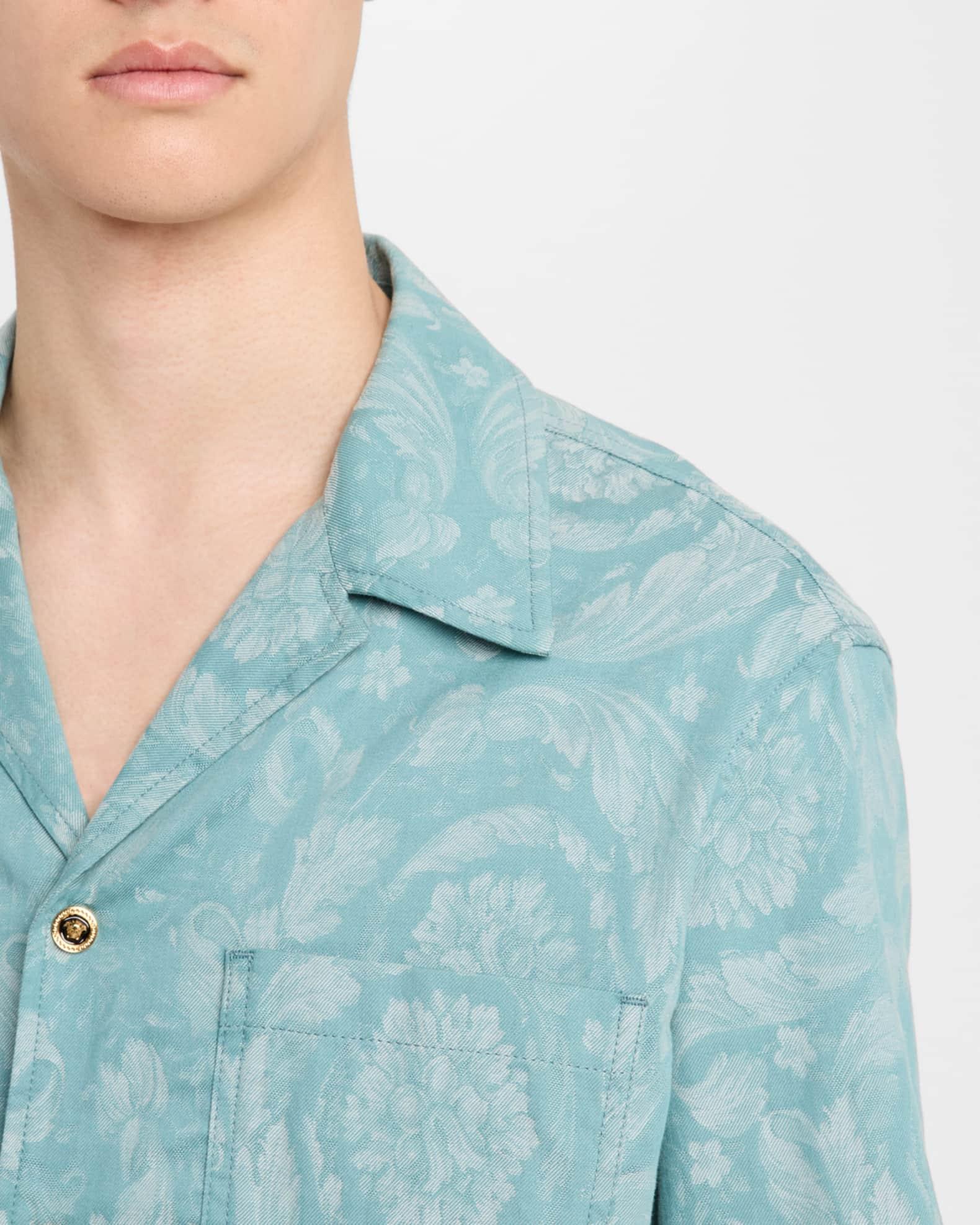 Men's Barocco Denim Camp Shirt Product Image