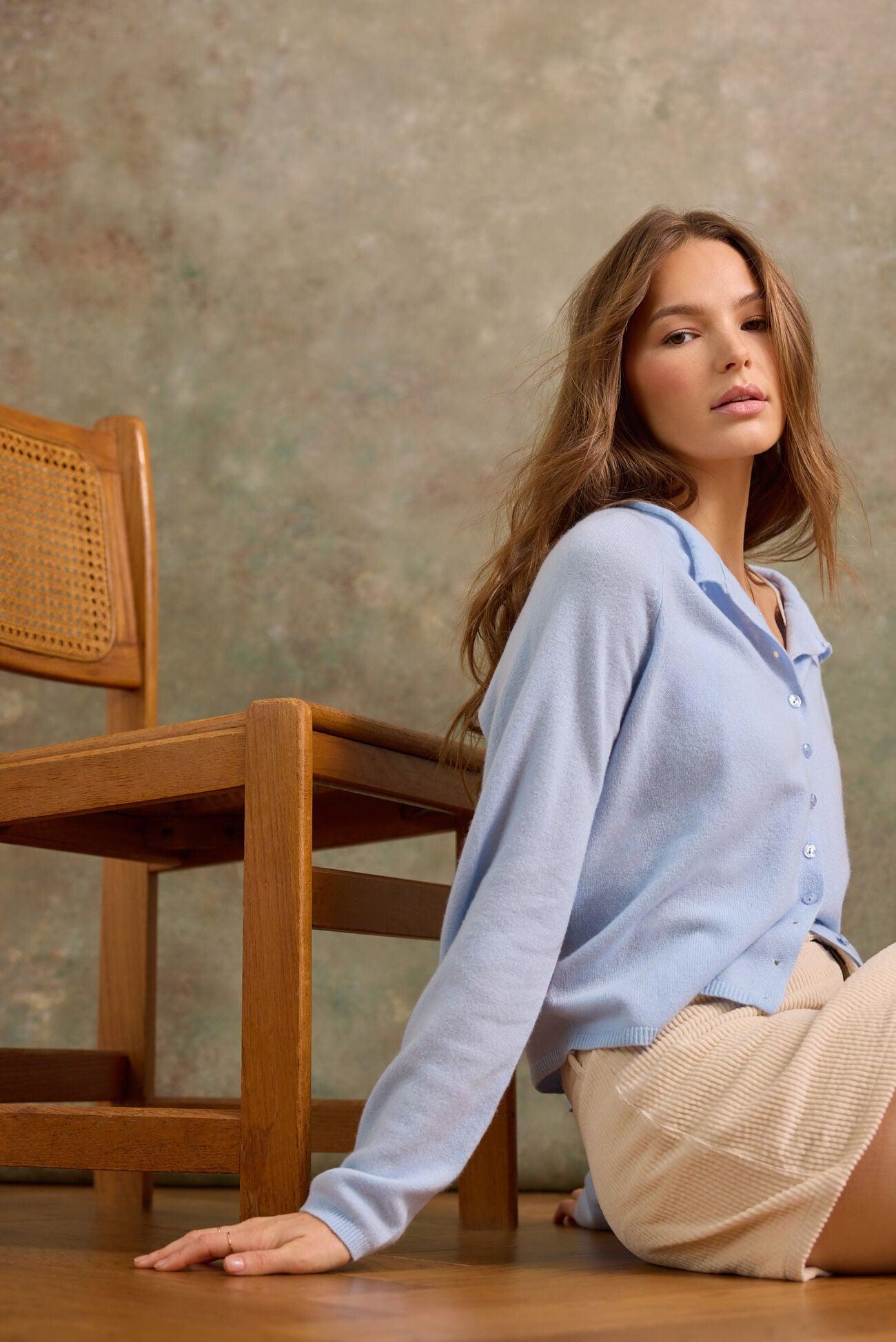 Brighton Cashmere Roll Neck Cardigan Product Image