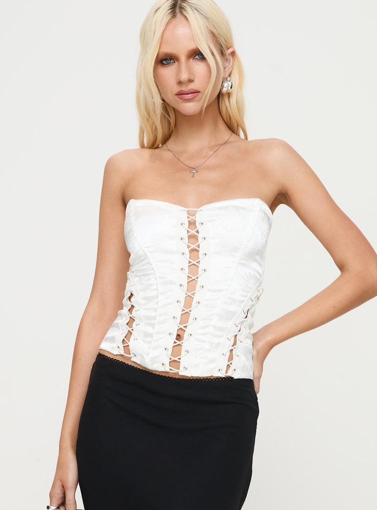 Mochi Corset Top White Product Image