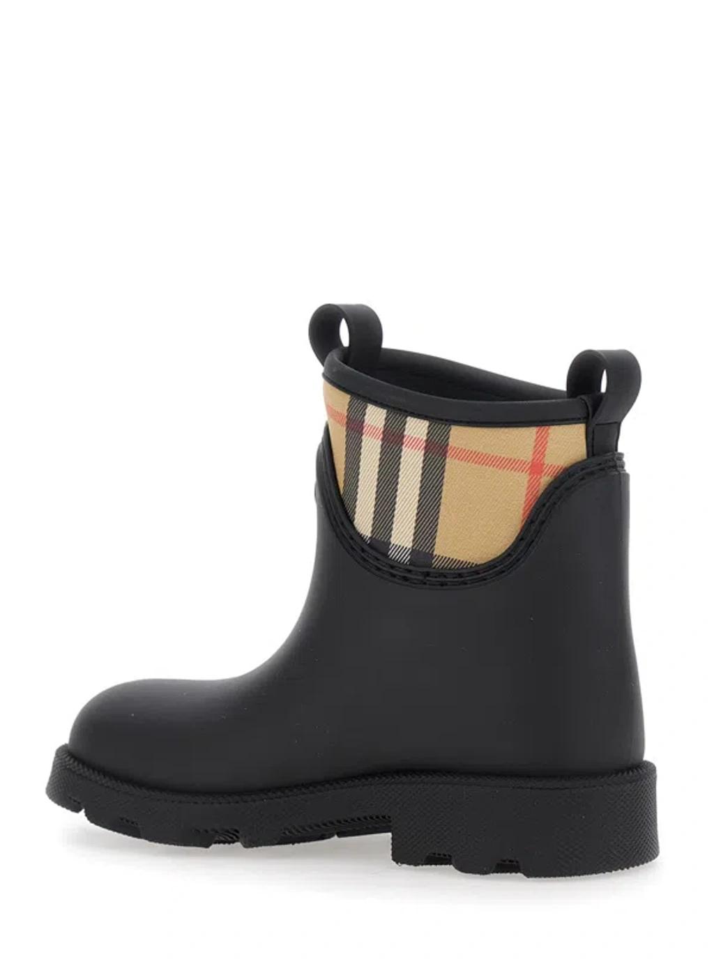 BURBERRY Women Marsh Stamp Rubber Ankle Boots In Gray Product Image