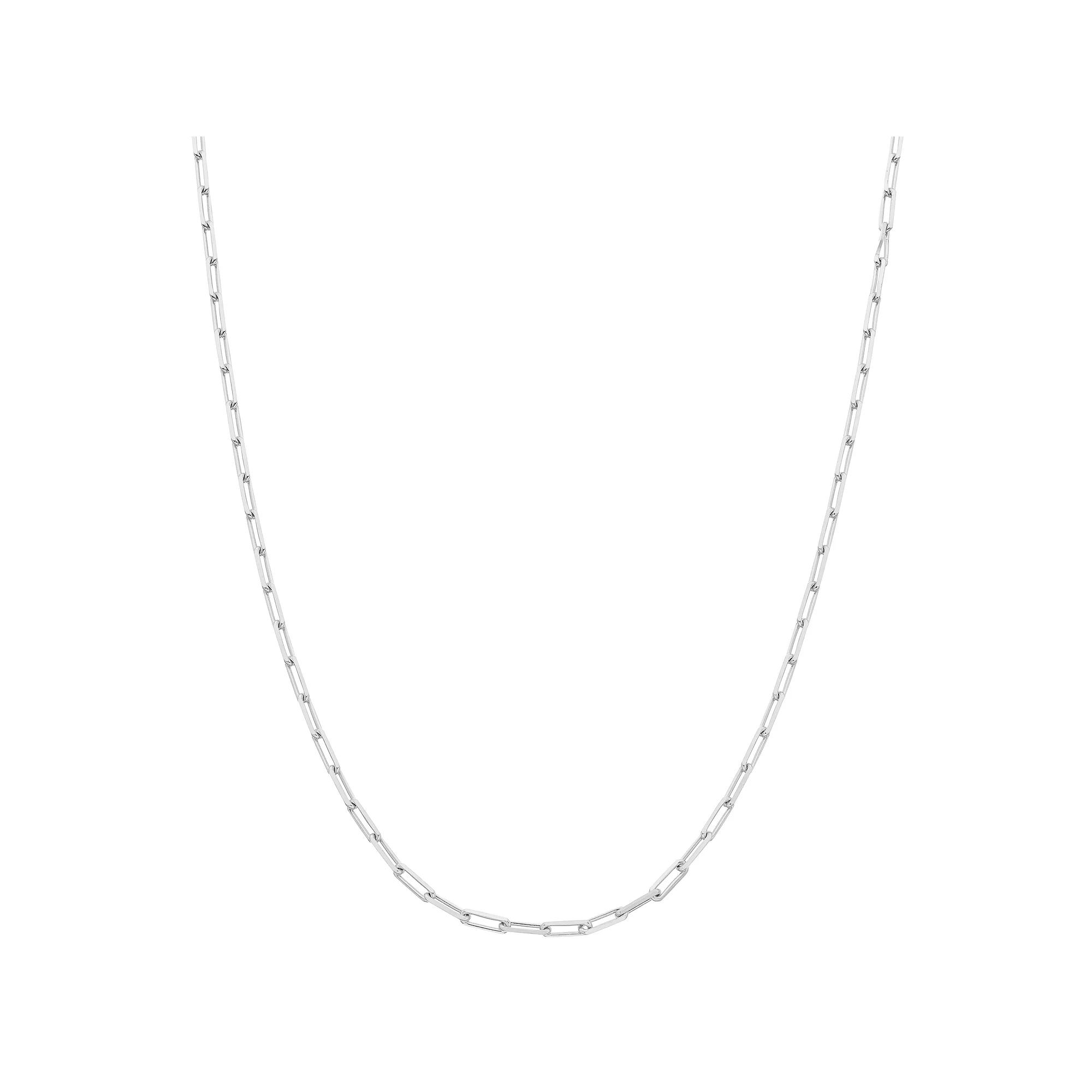Sterling Silver Paper Clip Chain Necklace, Women's, Size: 18" Product Image