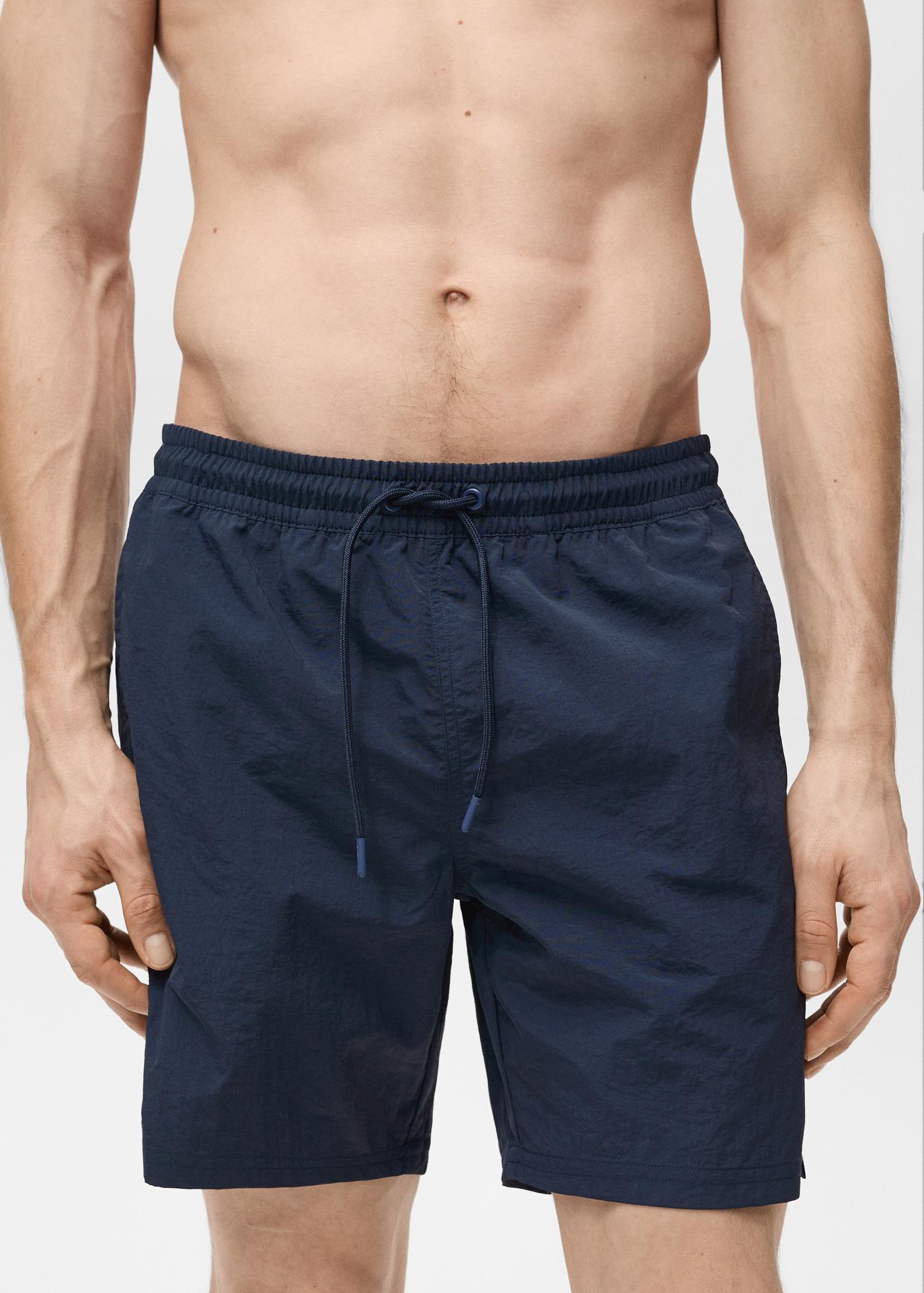 Basic drawstring swimsuit - Men | MANGO USA Product Image