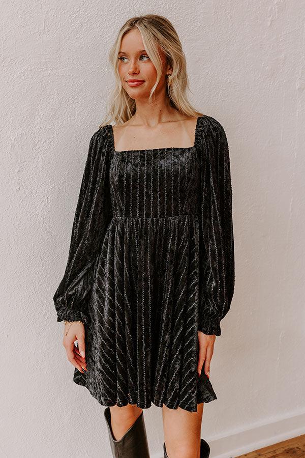 Kiss At Midnight Velvet Mini Dress Product Image