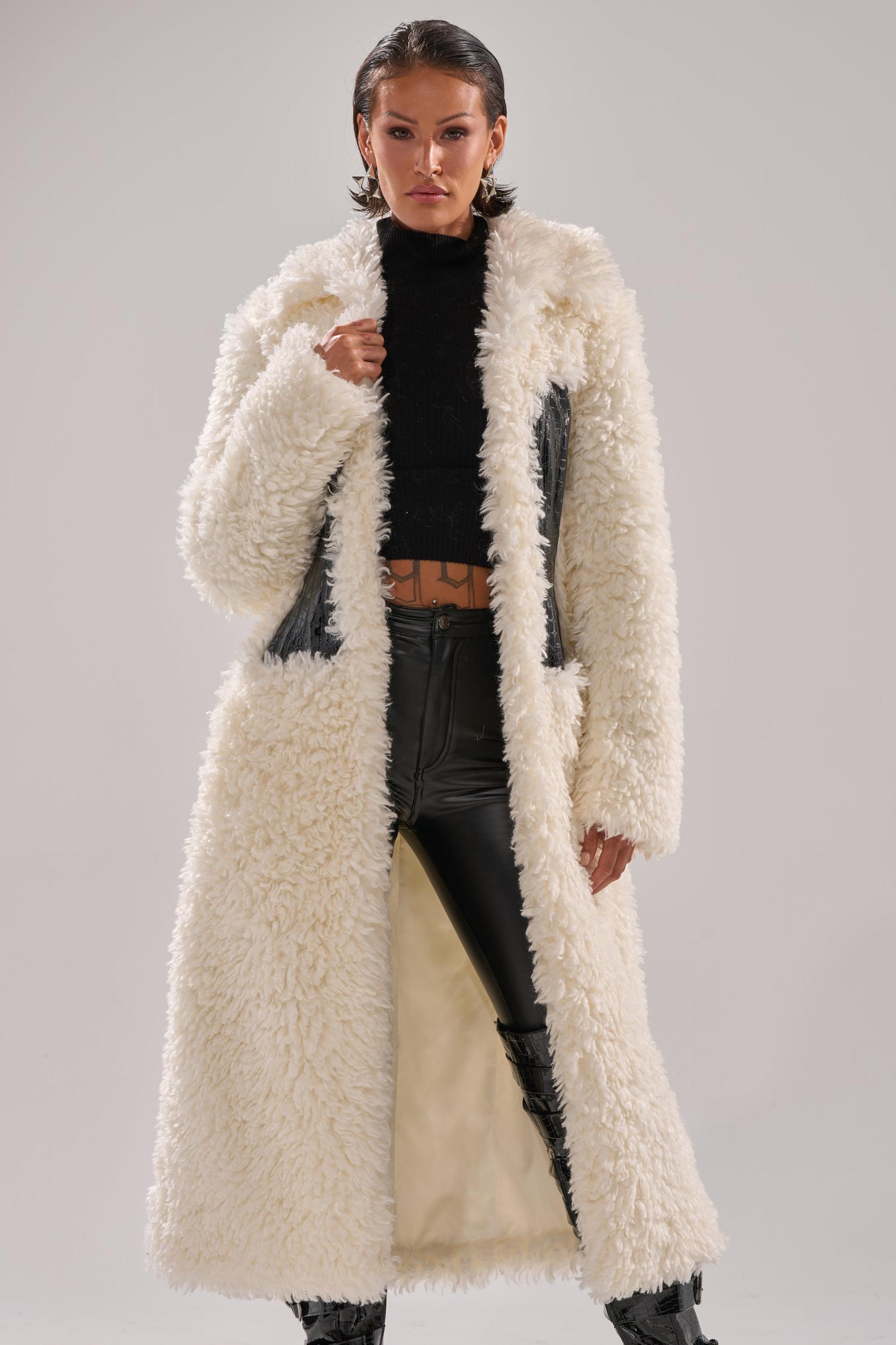 BUY ME ROSES CORSETED FUR COAT Product Image