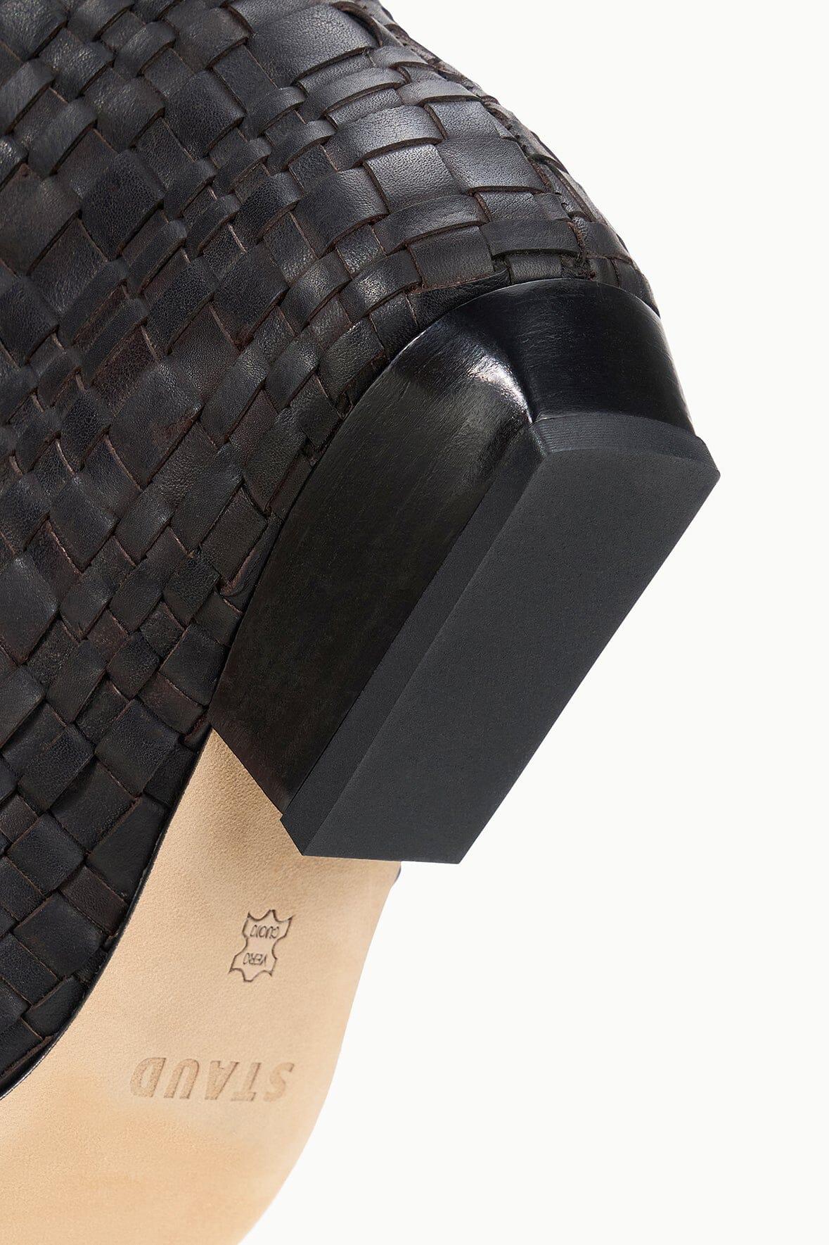 WALLY FLAT BOOT | ESPRESSO WOVEN LEATHER Product Image