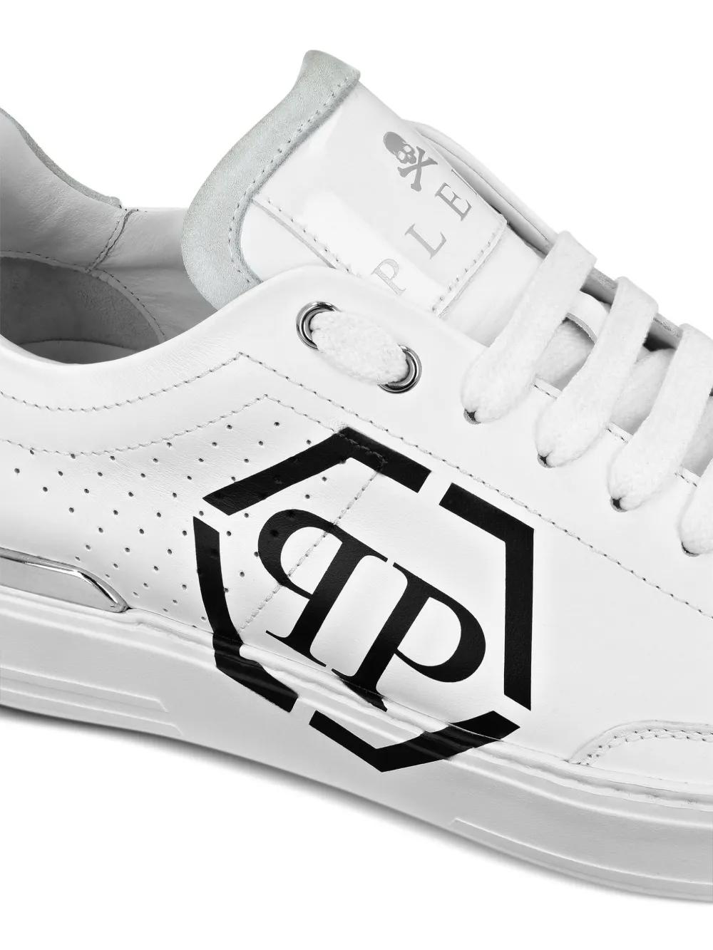 Hexagon leather sneakers Product Image