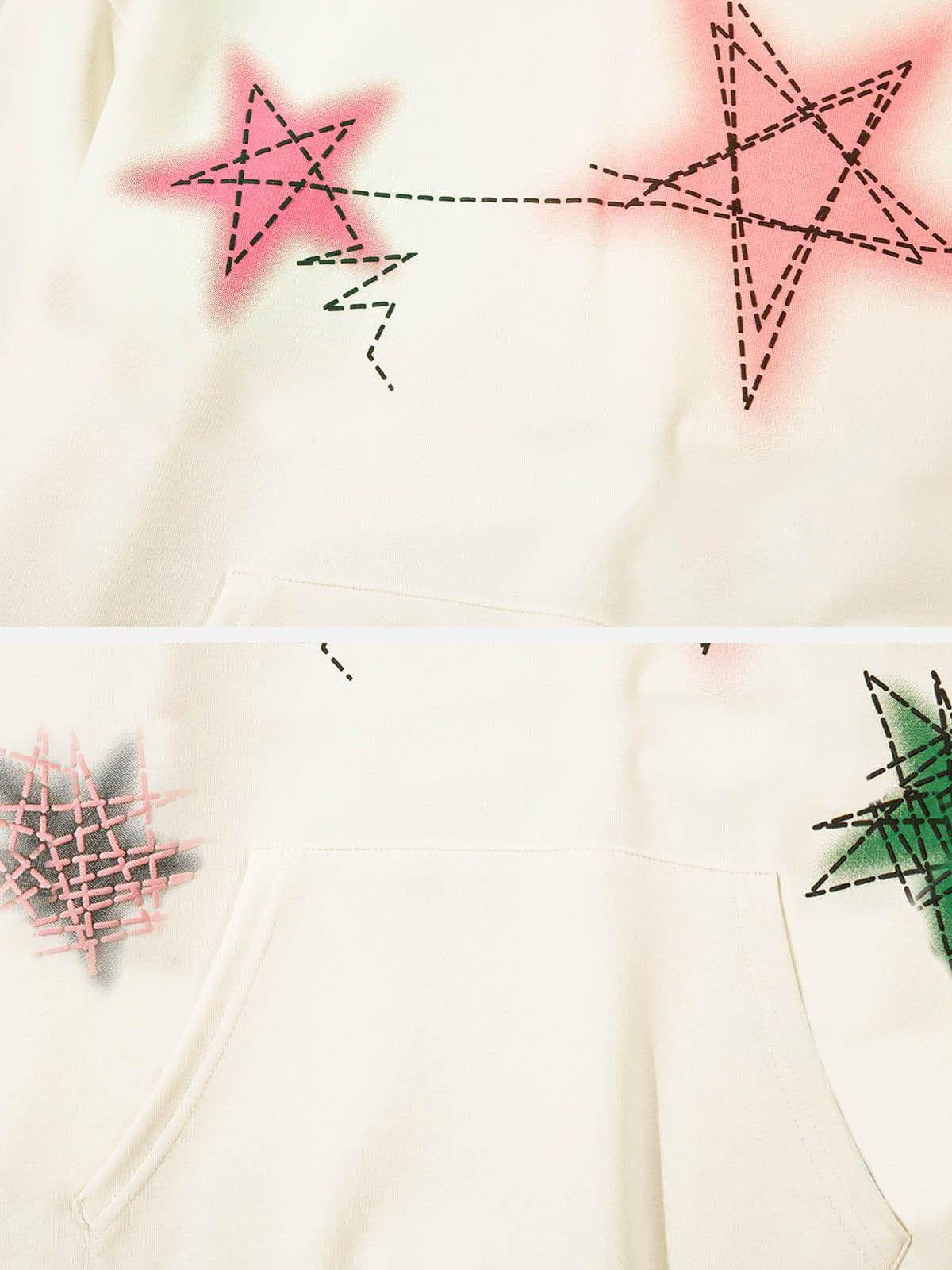 Aelfric Eden Graffiti Star Graphic Pullover Hoodie Product Image