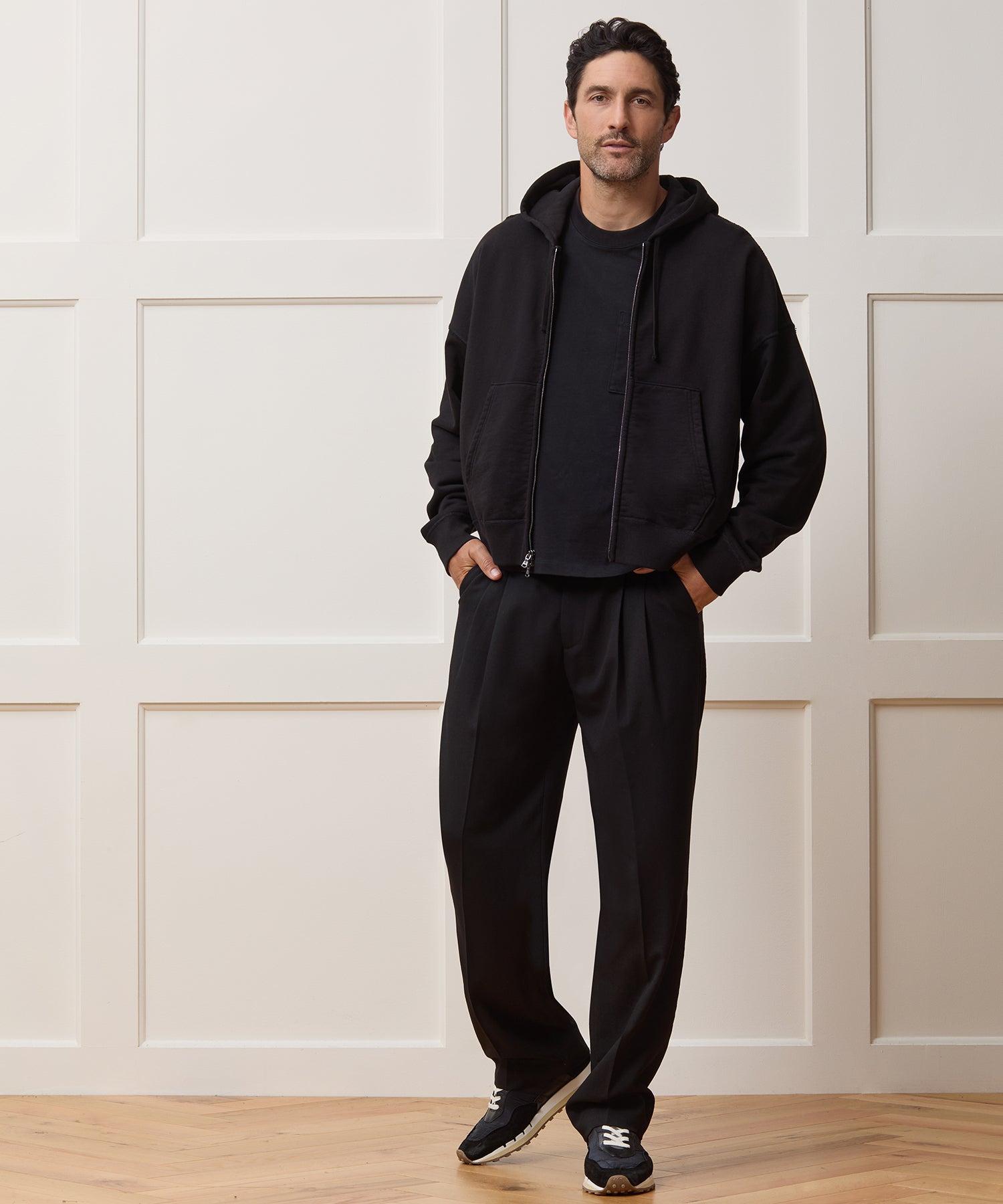 Relaxed Portuguese Terry Full-Zip Hoodie Product Image