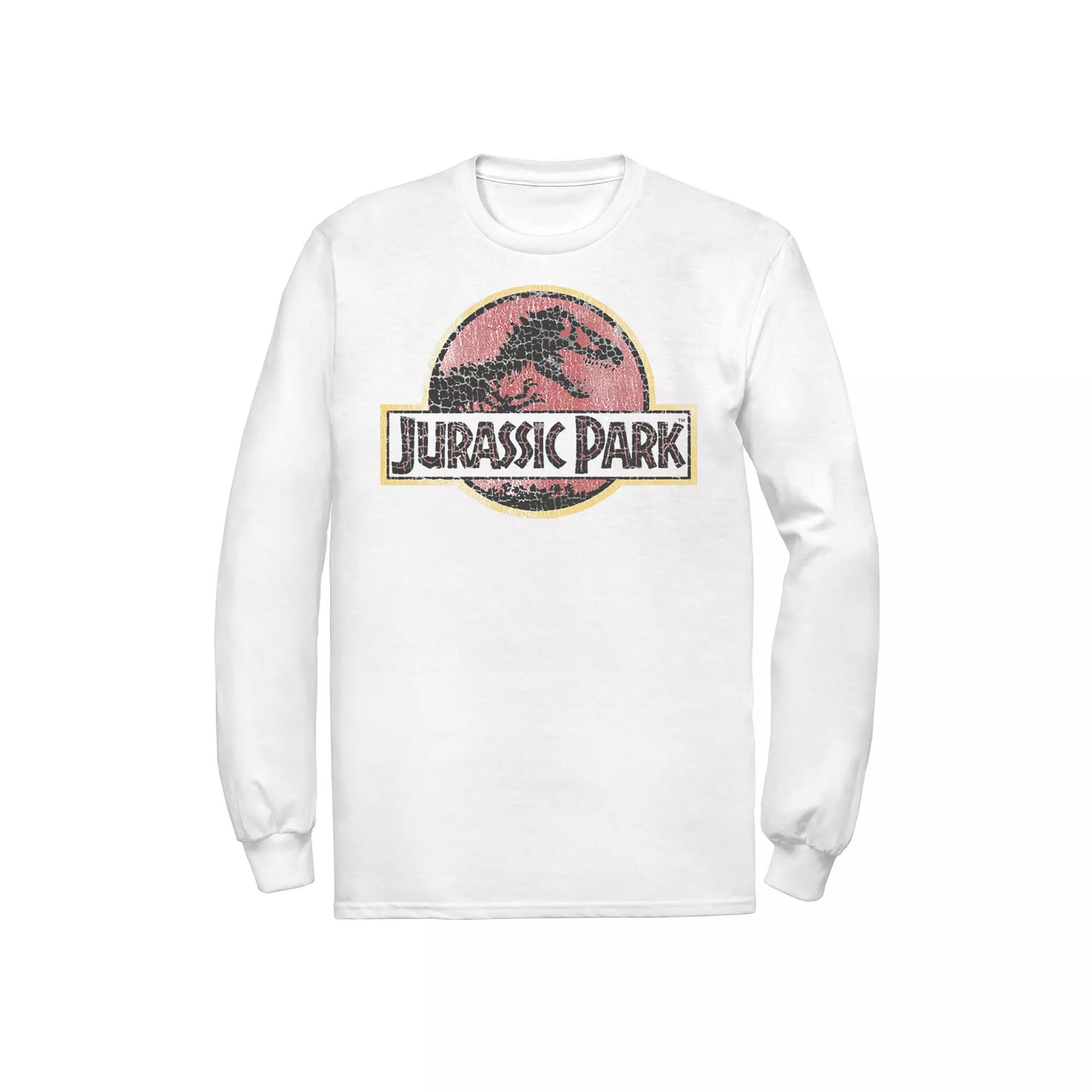 Men's Jurassic Park Cracked Vintage Logo Tee,  Product Image