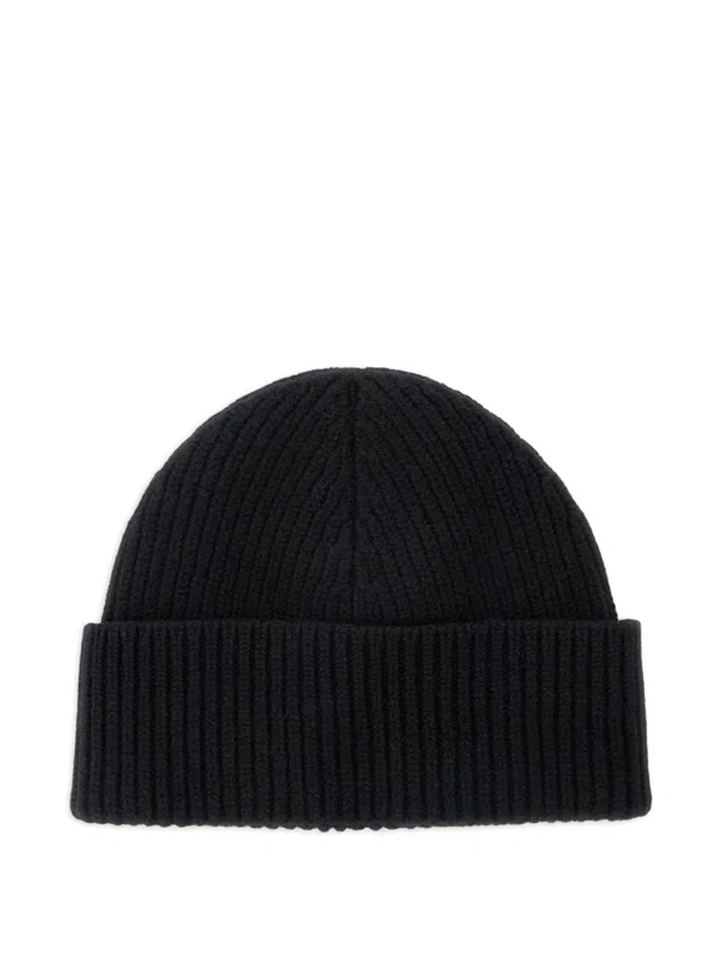 AMI ALEXANDRE MATTIUSSI Ami Paris Ami De Coeur Black Wool Hat Men Product Image