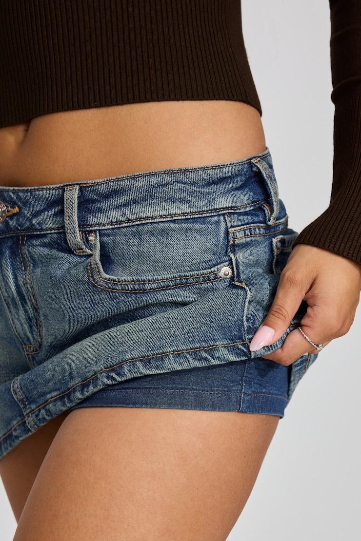 Denim Micro Skort Product Image