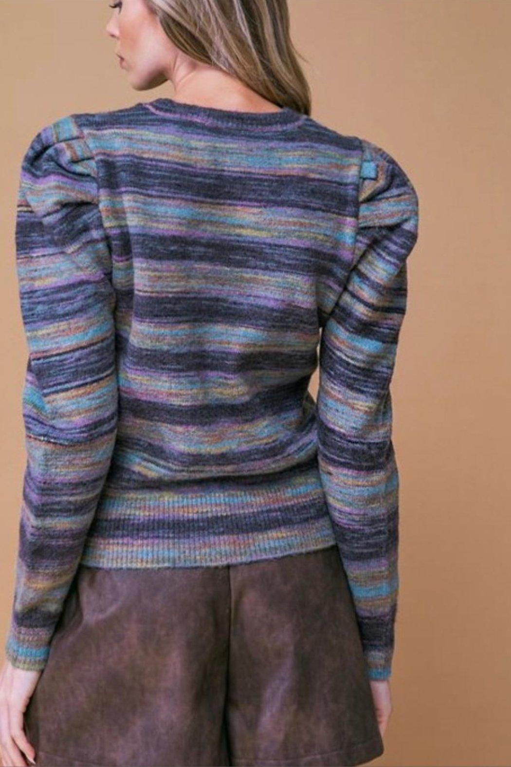 Stripe Puffsleeve Sweater Product Image