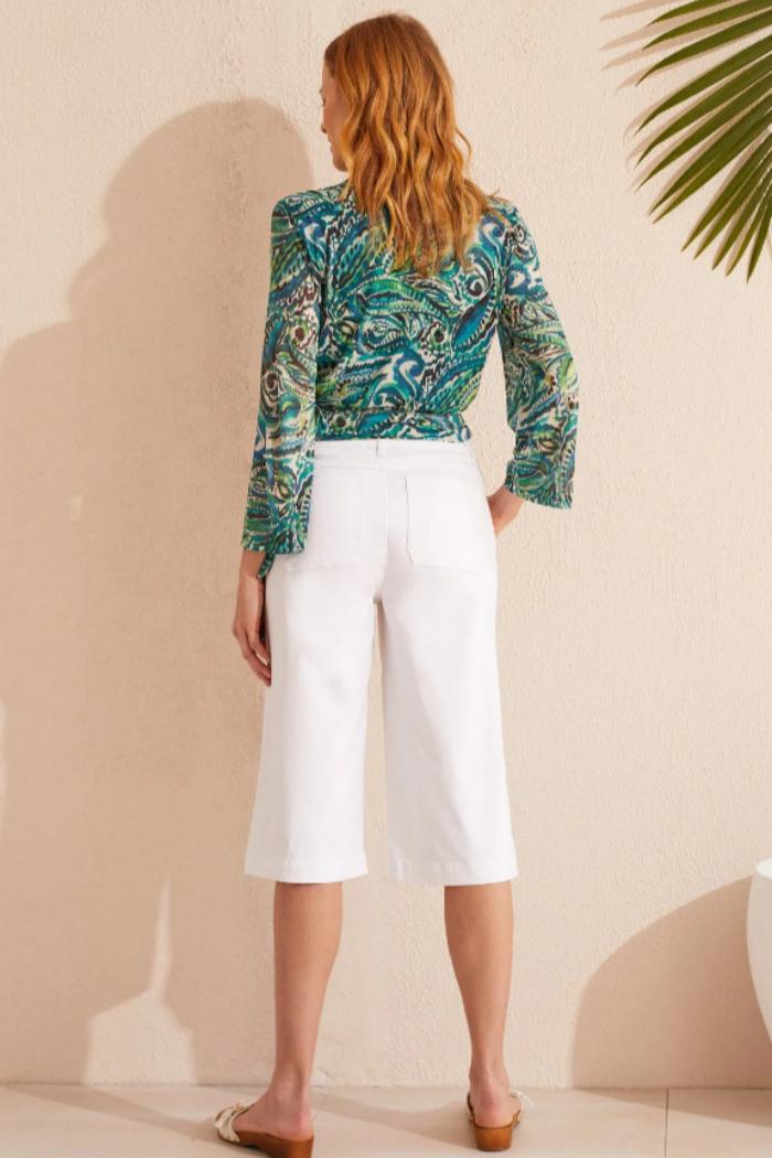 Audrey Capri Palazzo Jeans with Patch Pockets Product Image