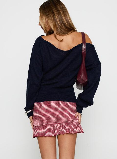 Growing Up Frill Detail Mini Skirt Red Check Product Image