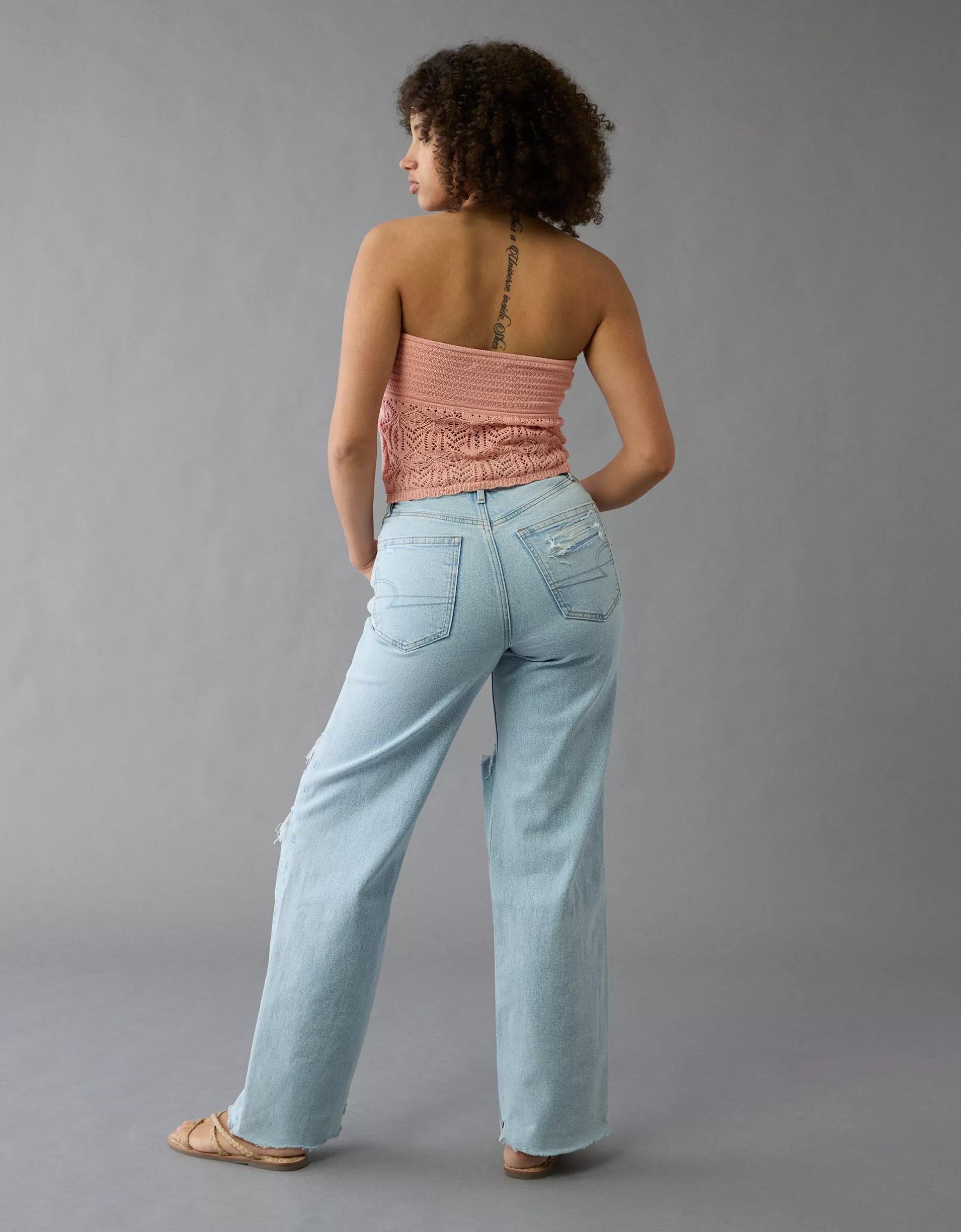 AE Cropped Crochet Tube Top Product Image