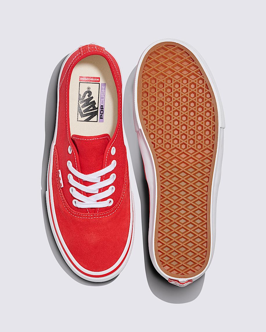Skate Authentic Shoe in Red| Vans US Product Image