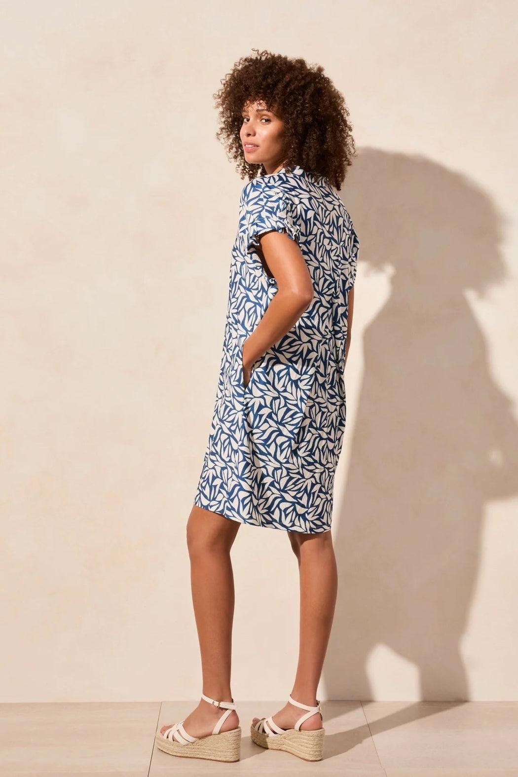Notch Neck Shift Dress Product Image