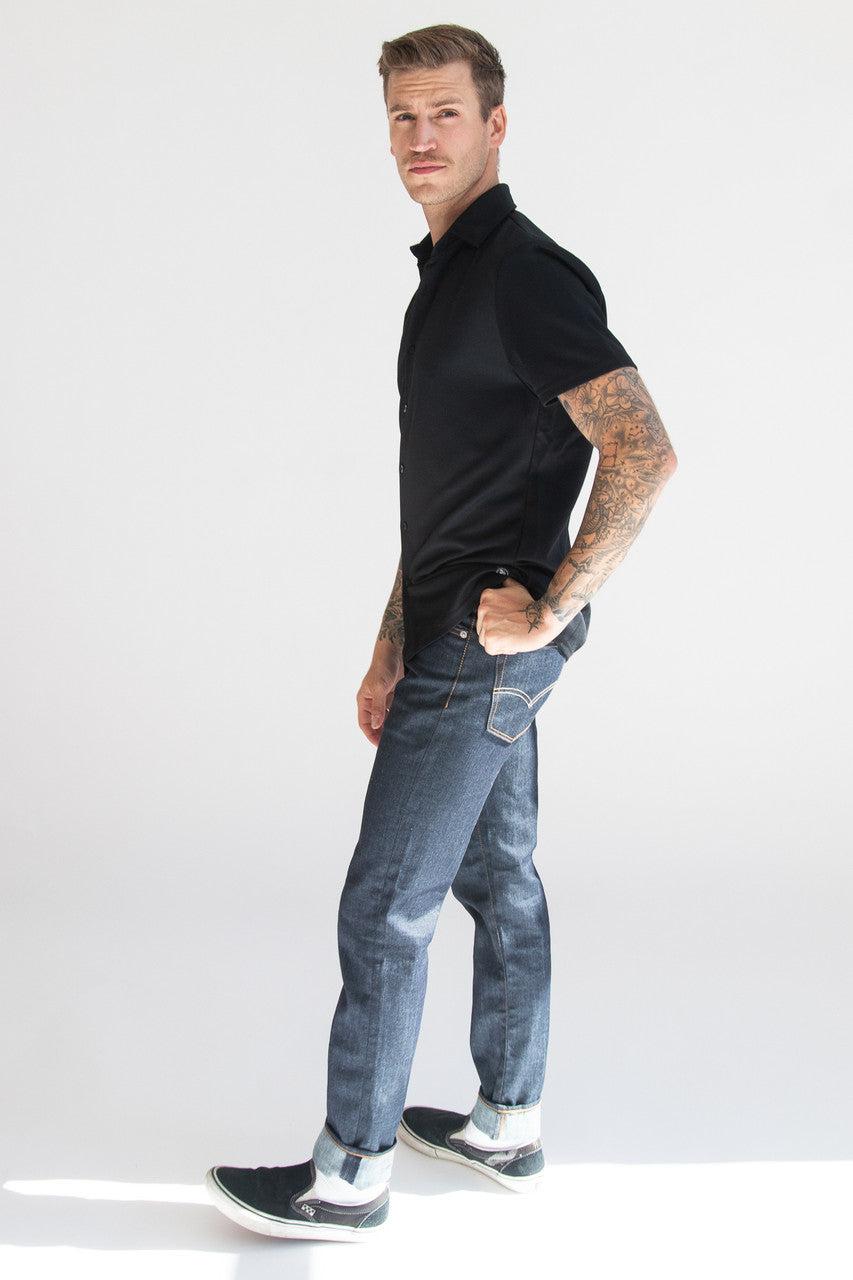 Heavyweight Knit Button Up Shirt Product Image