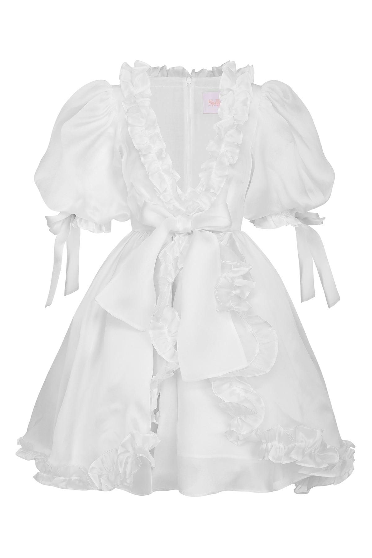 The Silk Satin Ivory Marie Dress Product Image