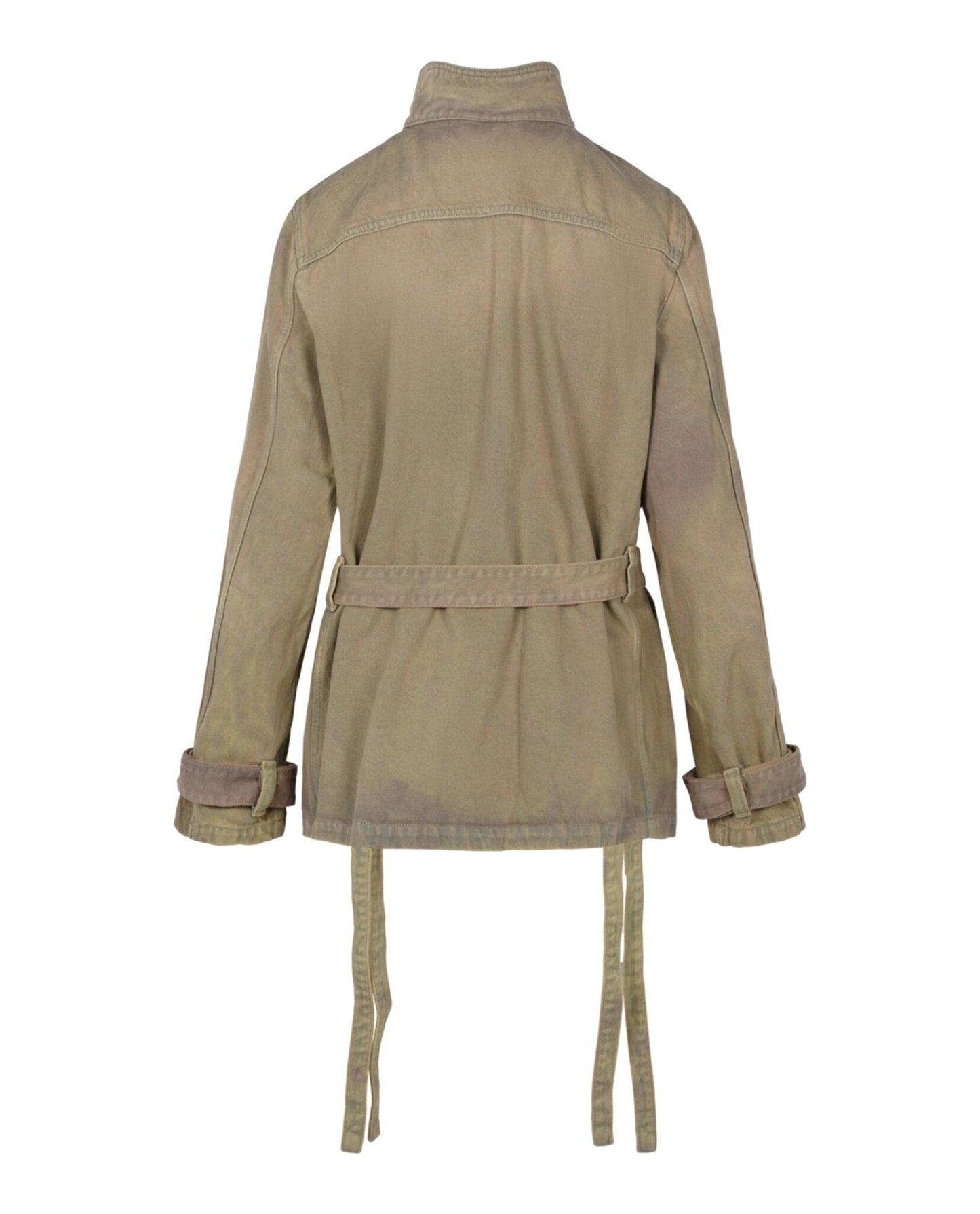 Off-White Dyed Denim Cargo Field Jacket Product Image