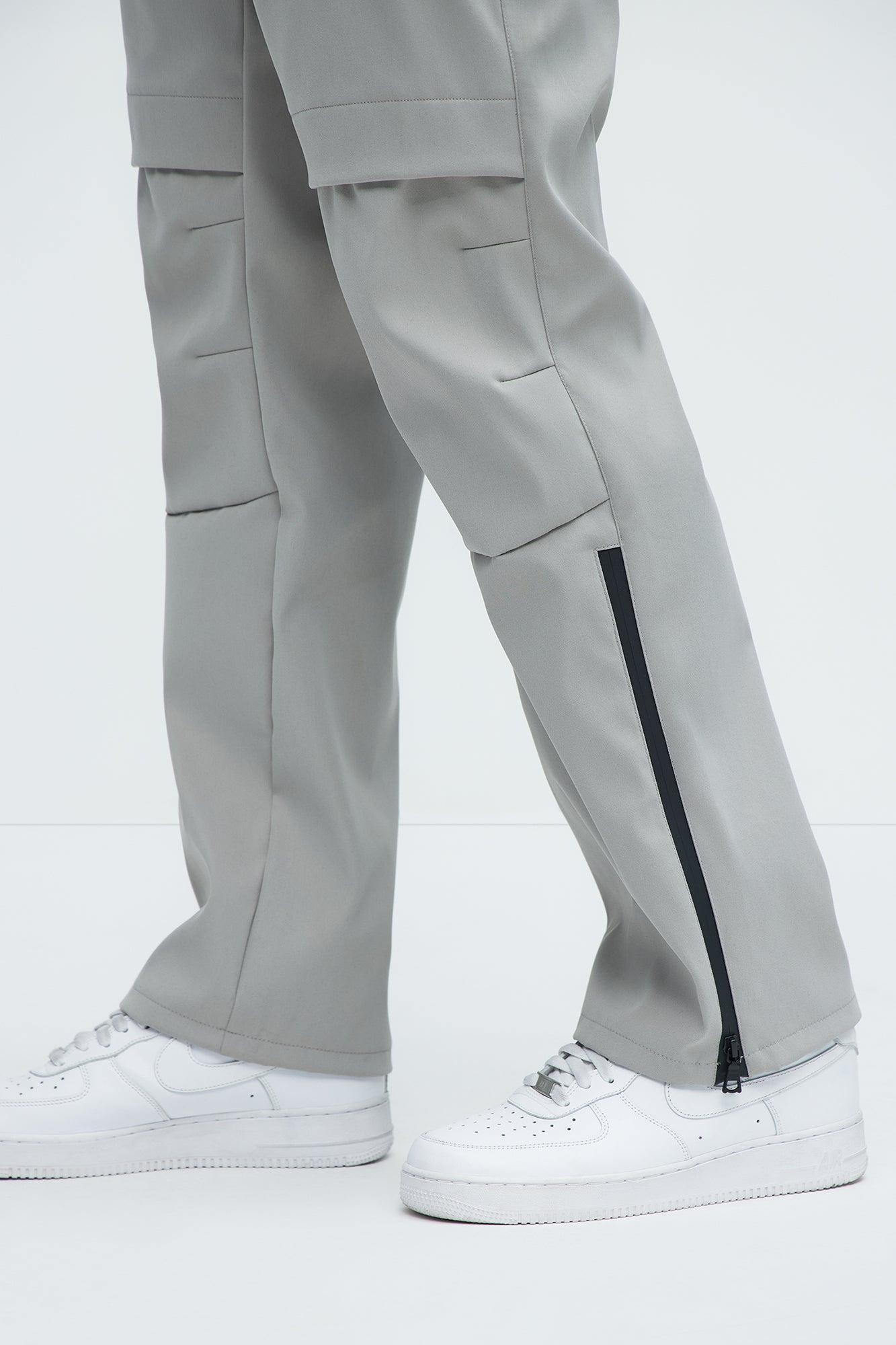 Alwin Zip Tech Pants - Grey Product Image