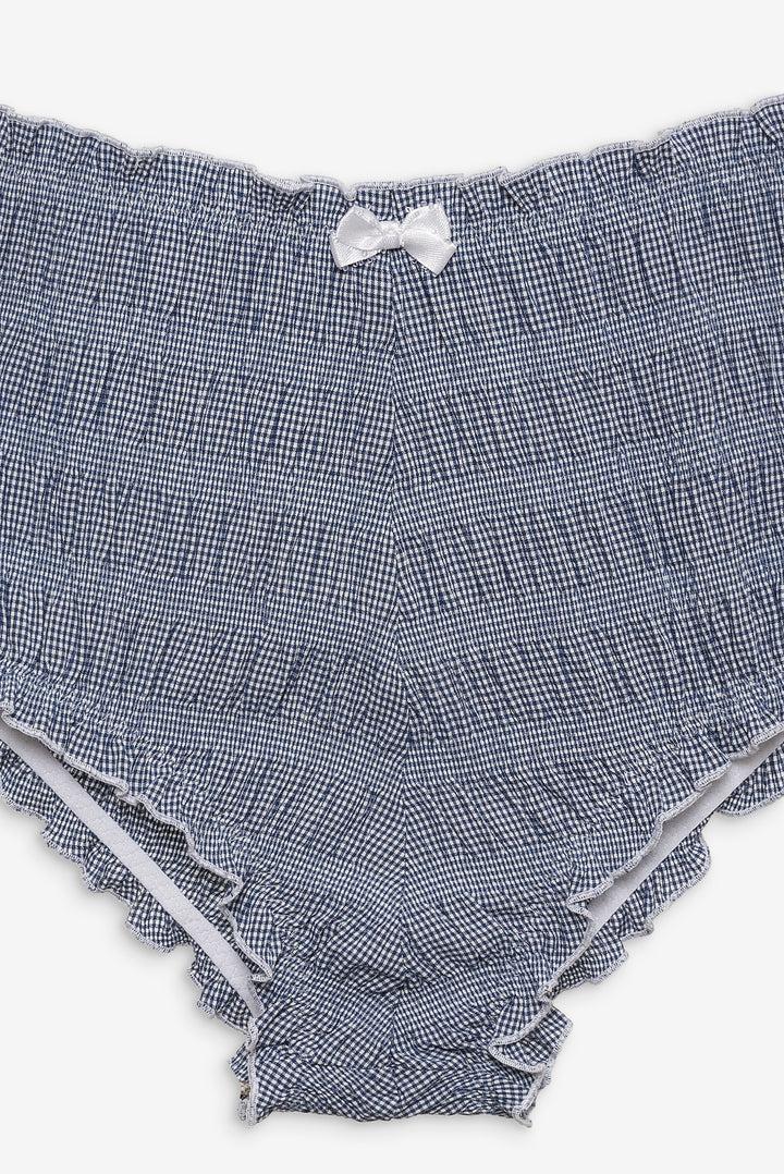 Denim Hearts Bloomer Short — Blue Product Image