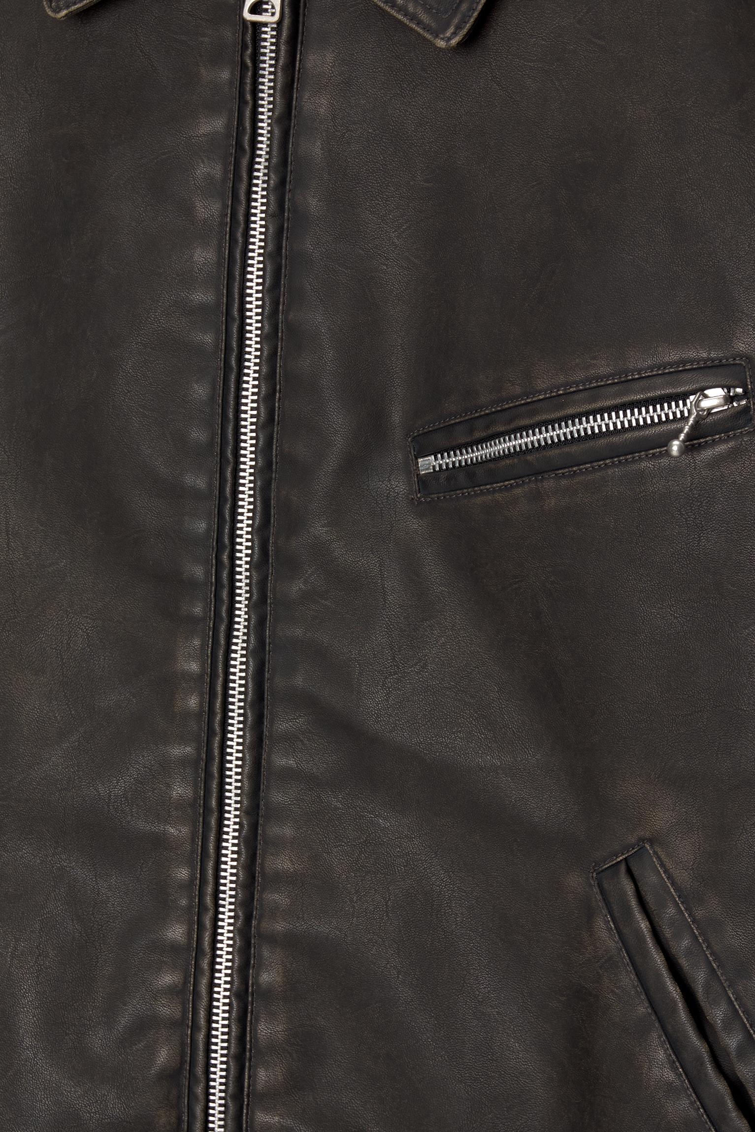 Faux leather worker jacket Product Image