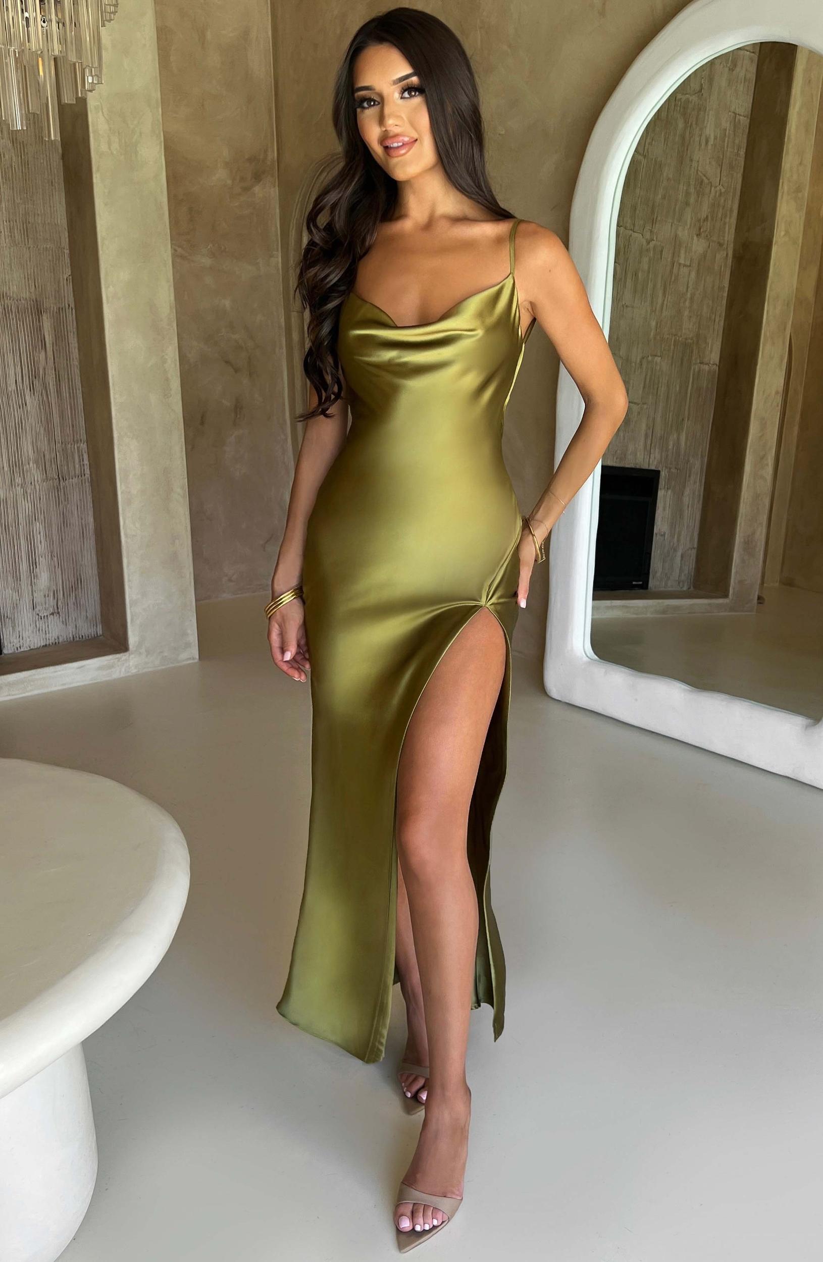 Celestina Maxi Dress - Khaki Product Image