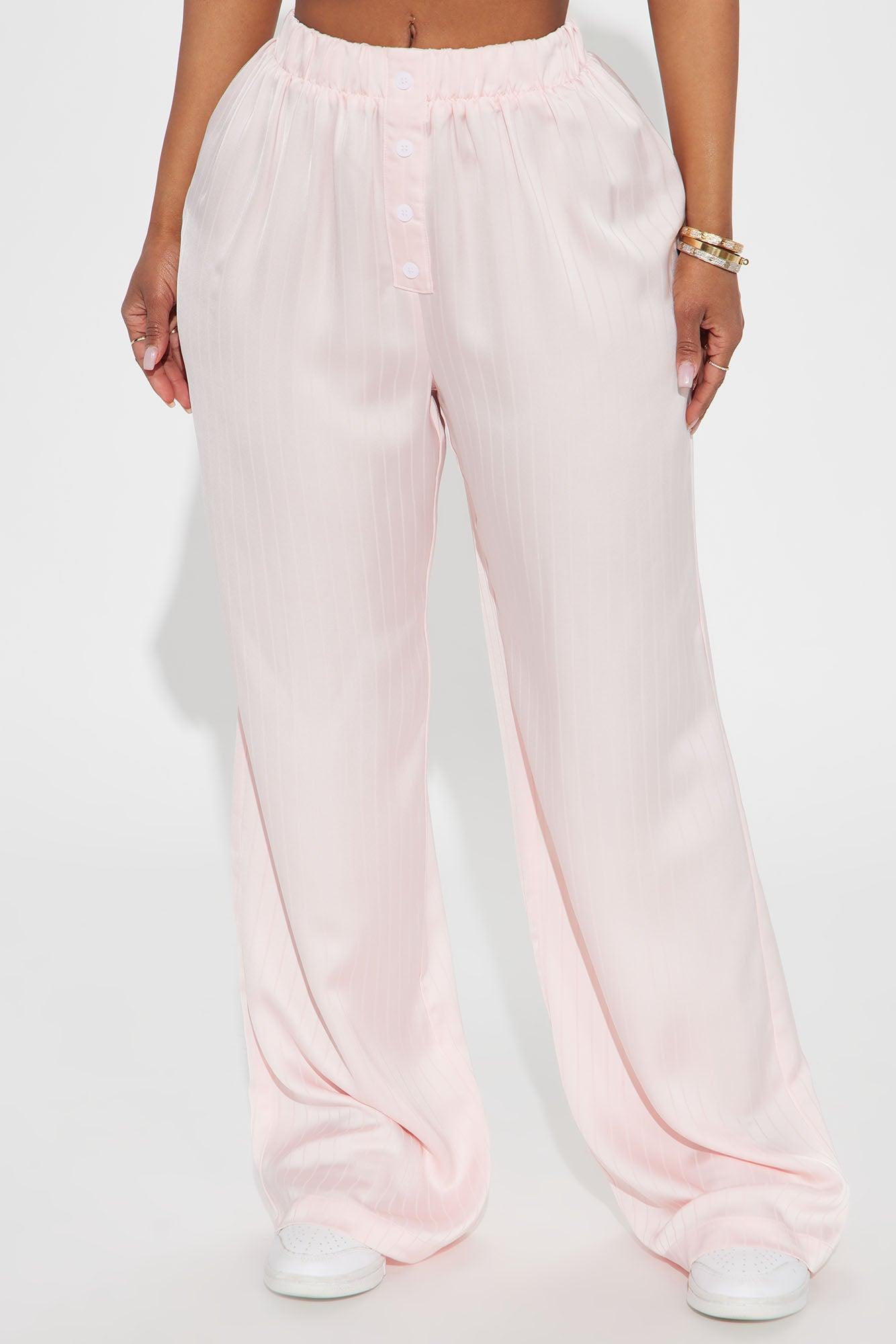 Mia Satin Boxer Pant - Pink Product Image