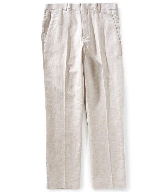 Perry Ellis Flat Front Herringbone Suit Separates Linen Blend Pants Product Image