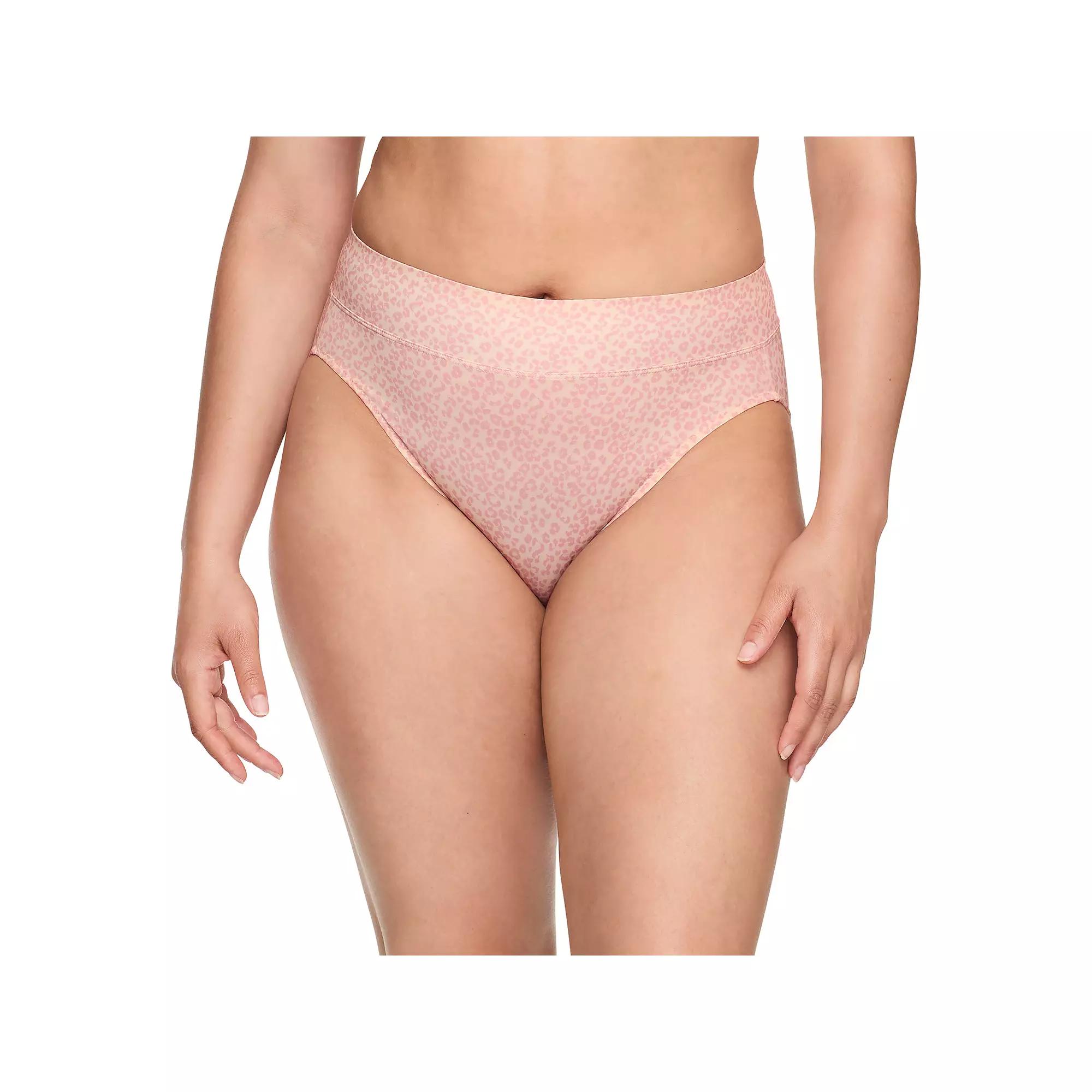 Warners No Pinching No Problems® Tailored Hi-Cut Panty 5138J, Women's, Size: XXL, Yellow Rose Leo Product Image